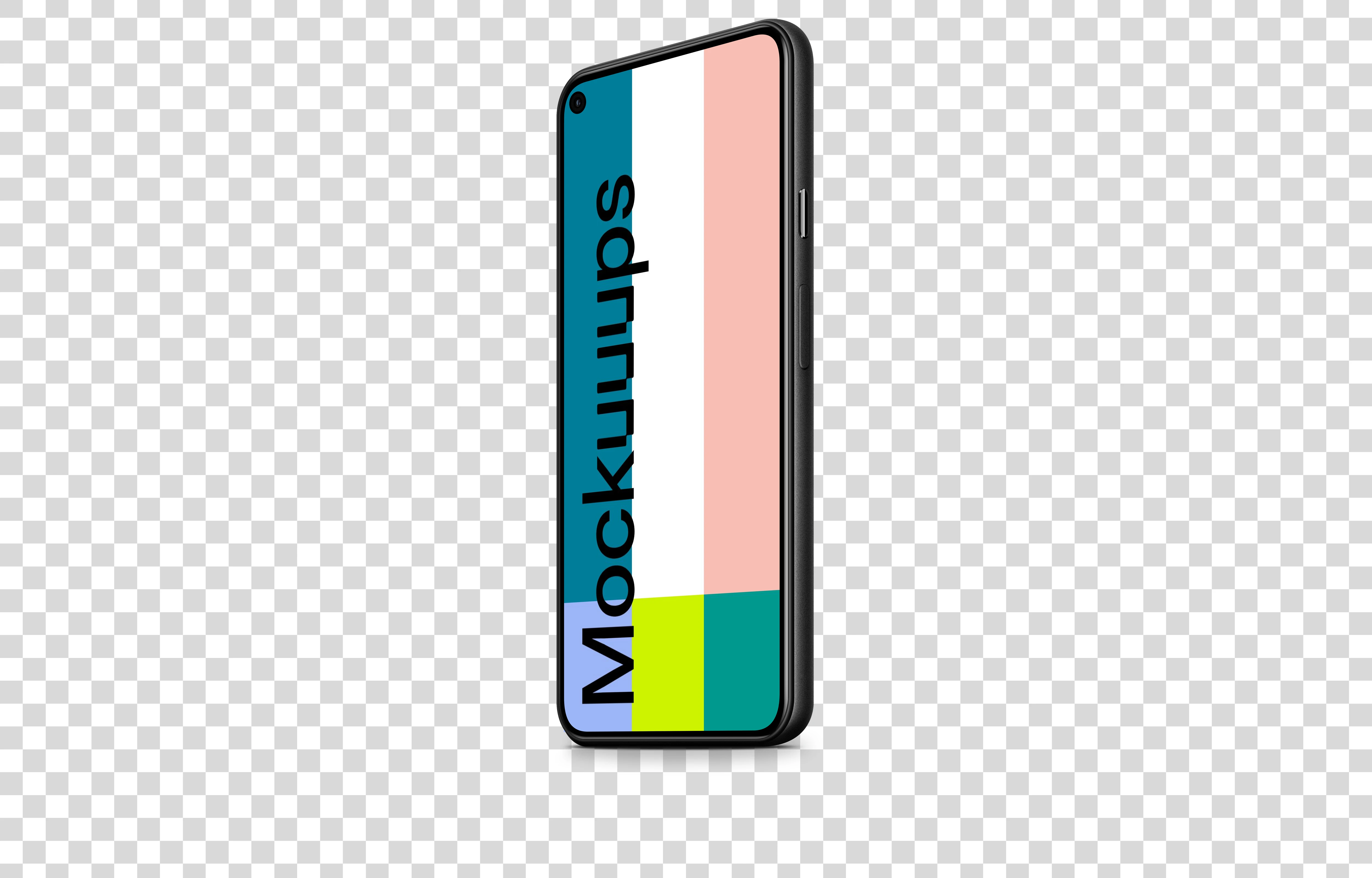 Google Pixel 5 Mockup (Perspective Stand Right)