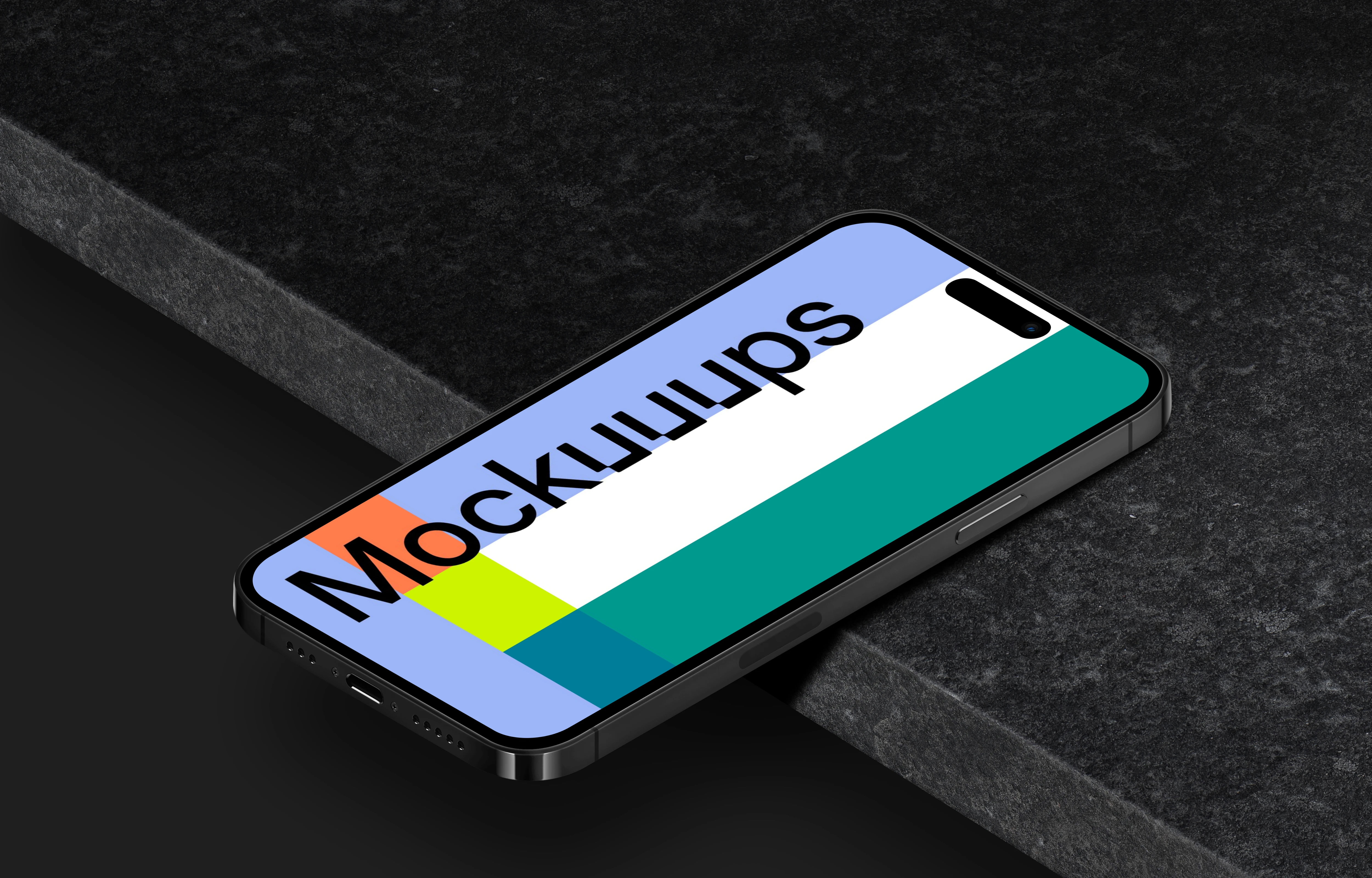 Isometric smartphone mockup - Right View