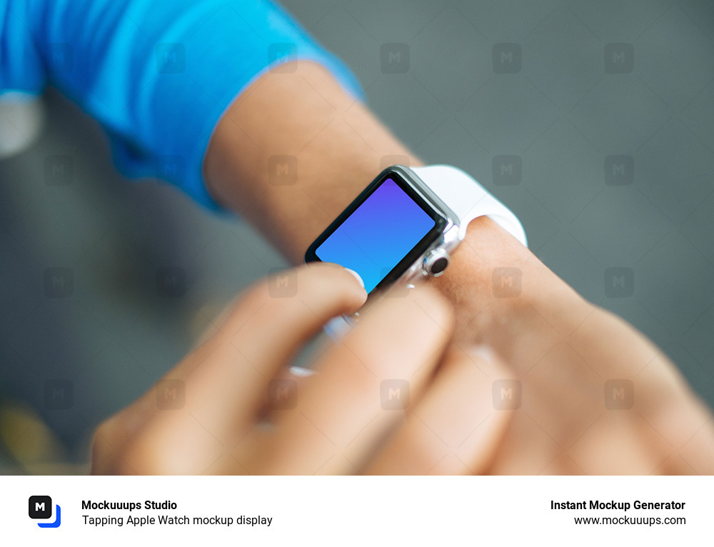 Tapping Apple Watch mockup display