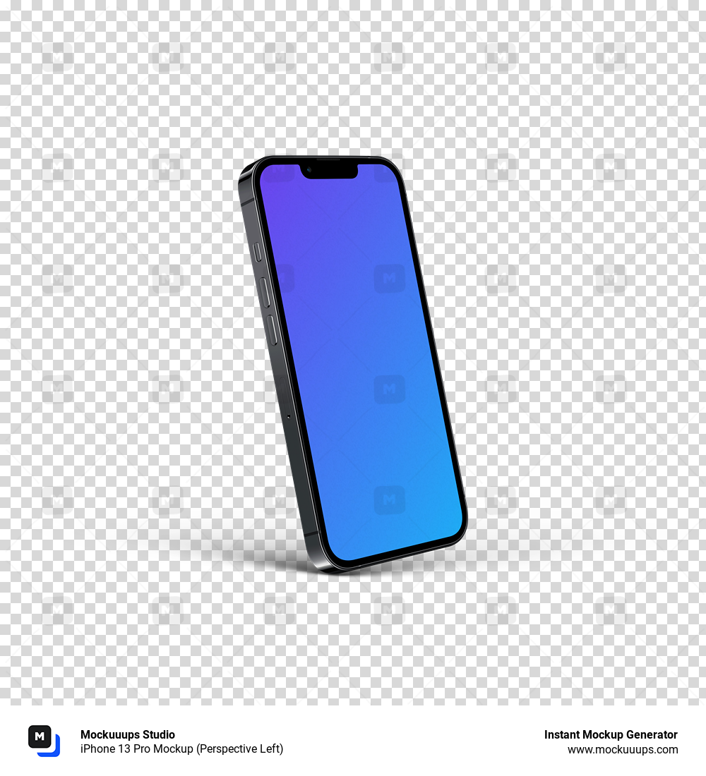 iPhone 13 Pro Mockup (Perspective Left)