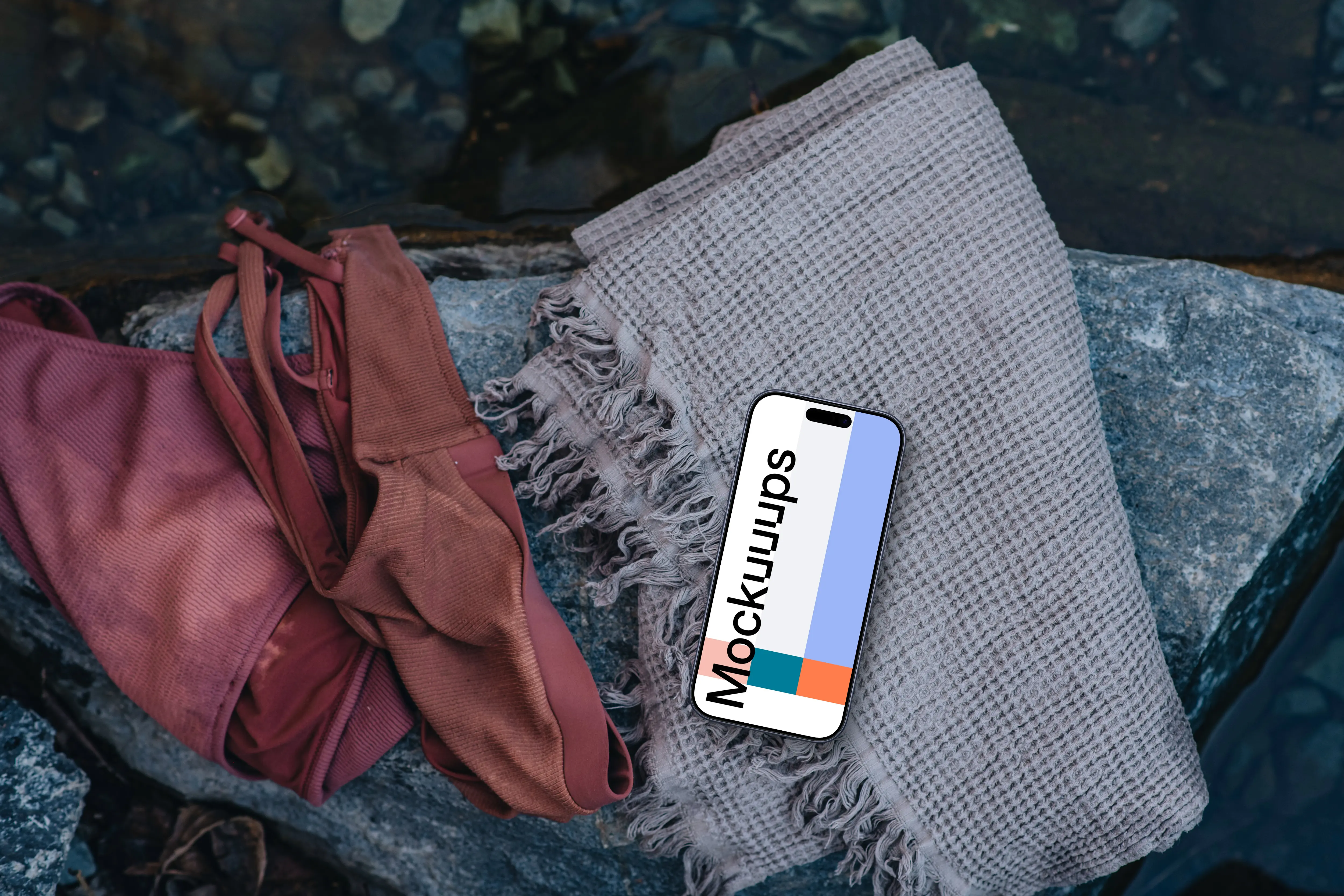 Aquatic lifestyle iPhone mockup