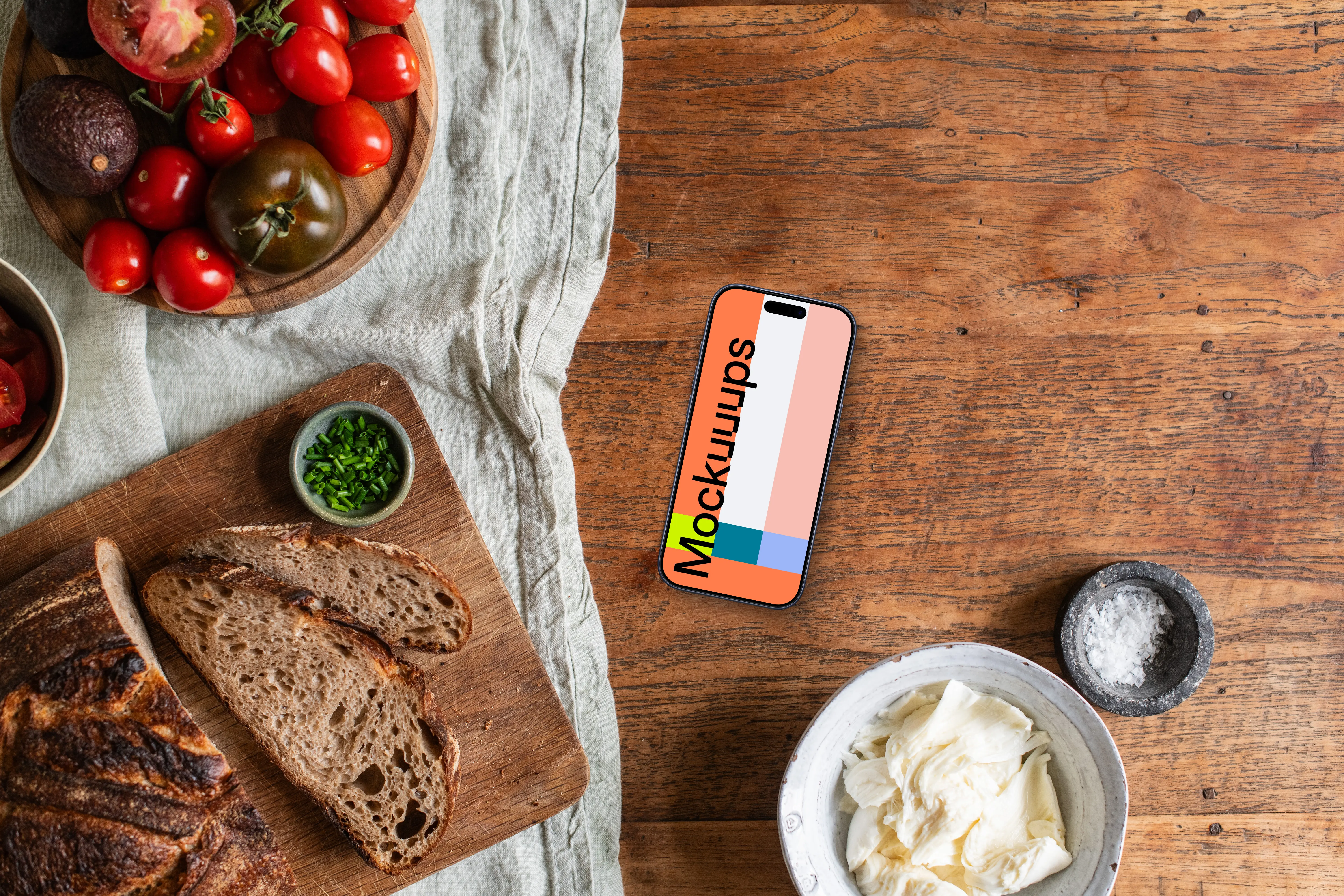 Breakfast delights and a iPhone mockup