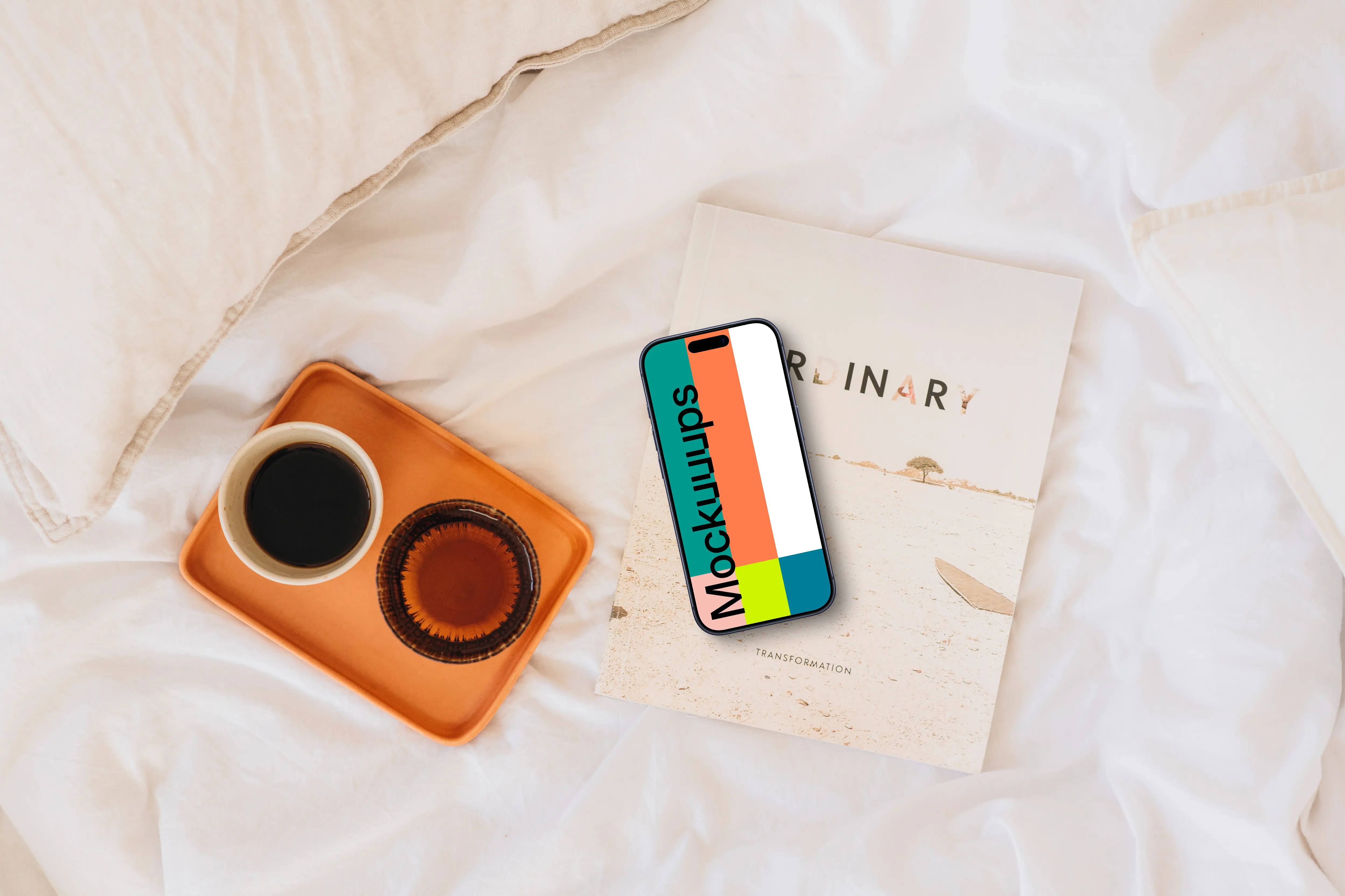 Breakfast themed iPhone mockup