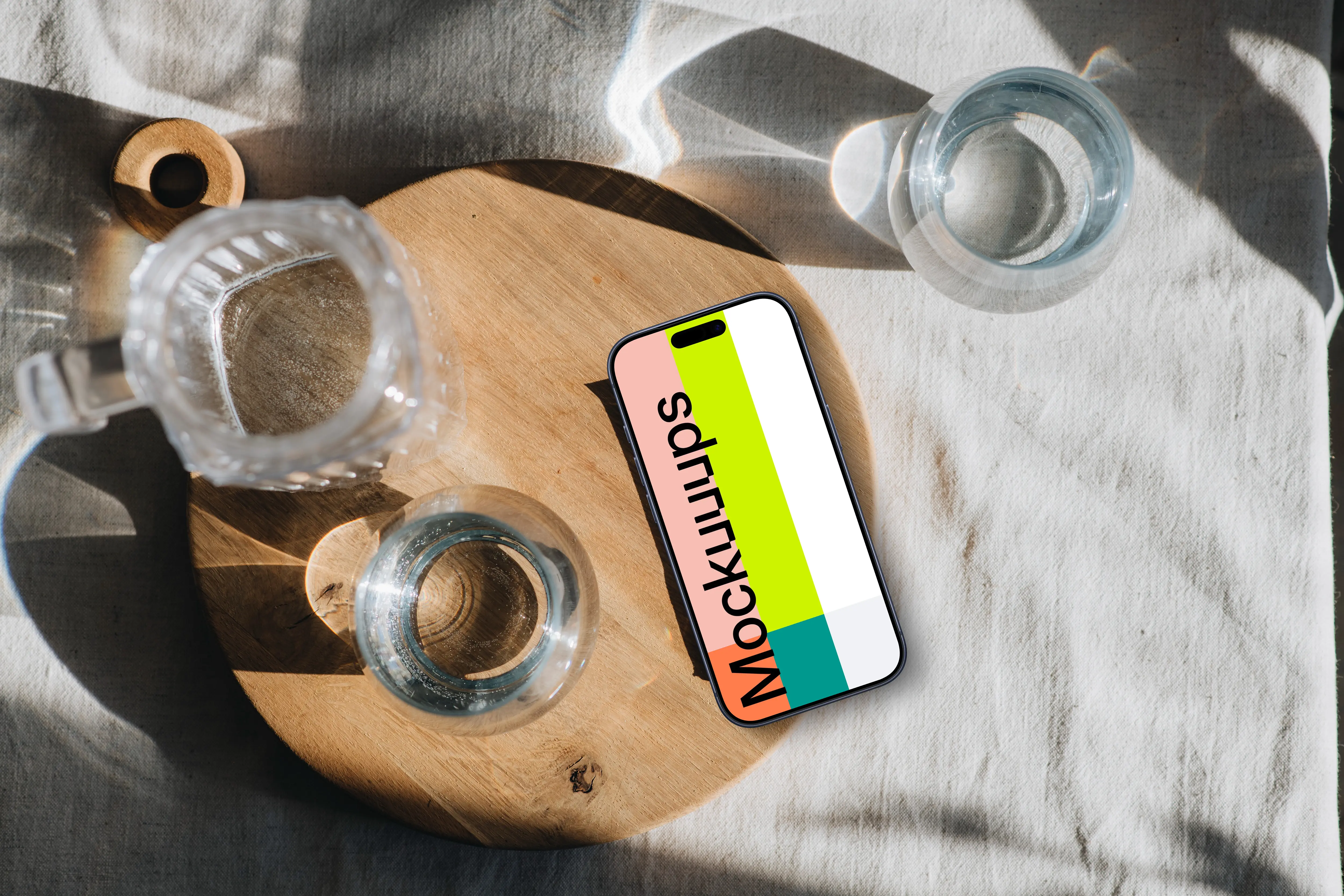 Breakfast with a minimalist touch including an iPhone mockup