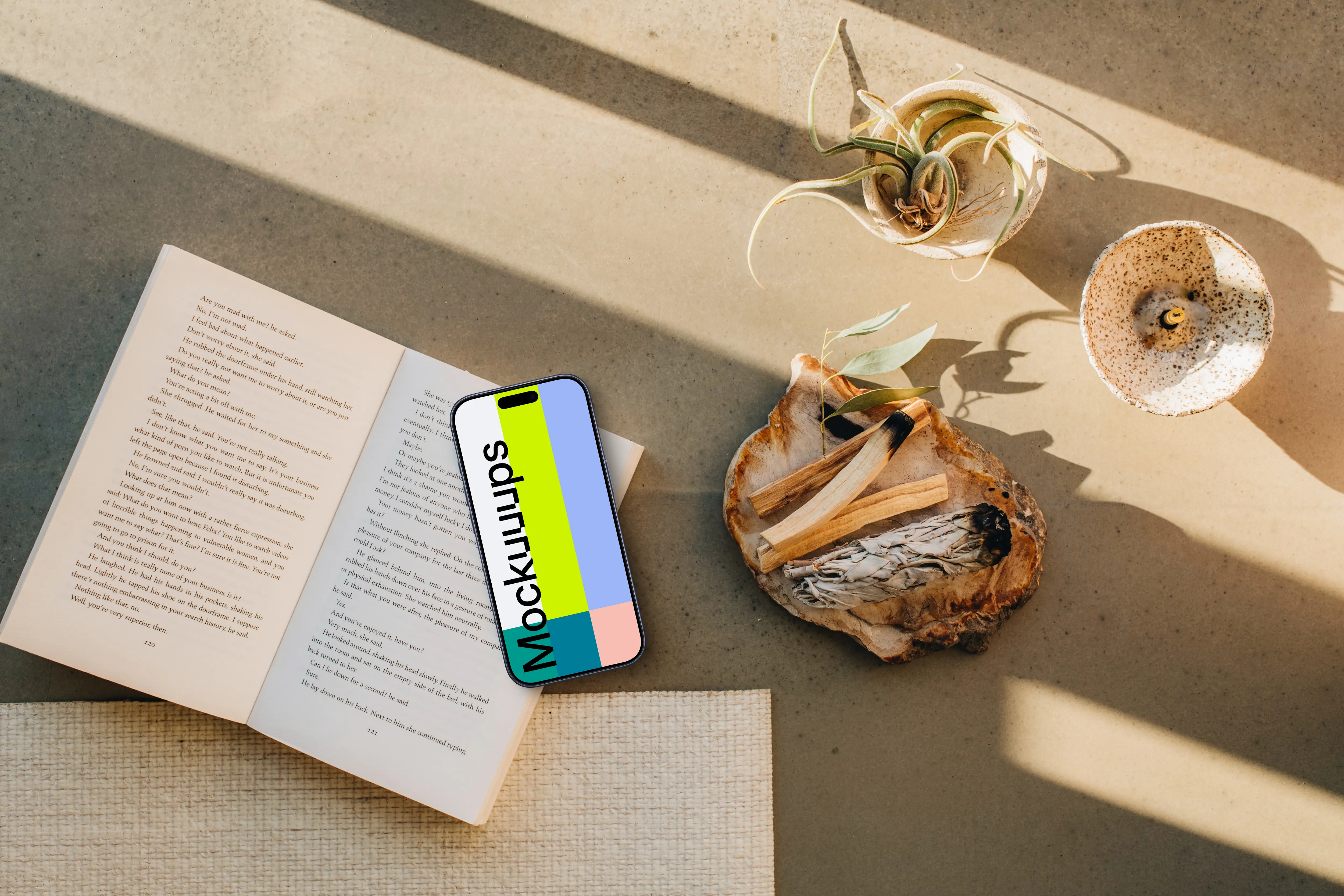 Elegance and relaxation and an iPhone mockup