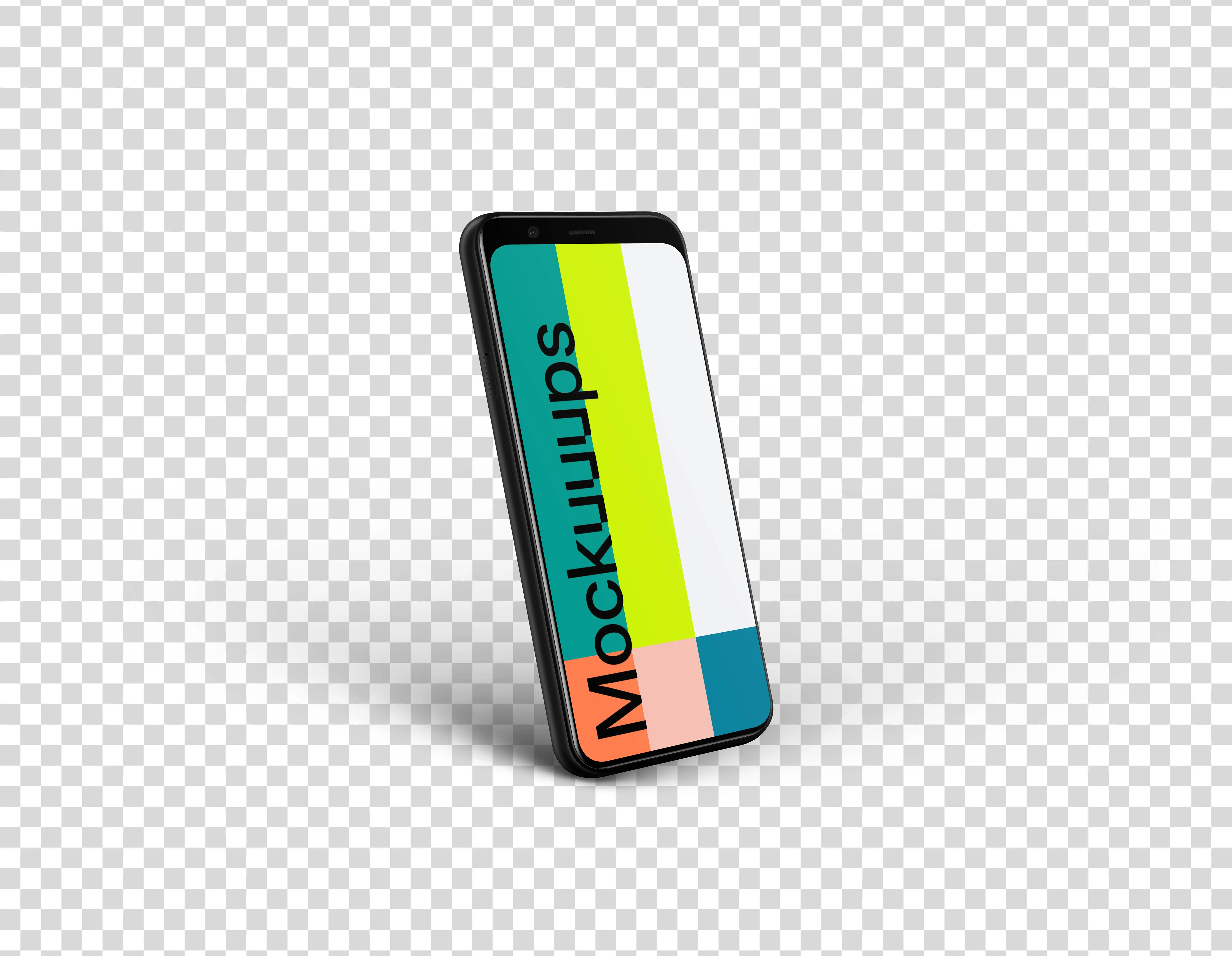 Google Pixel 4 Mockup (Perspective Left)