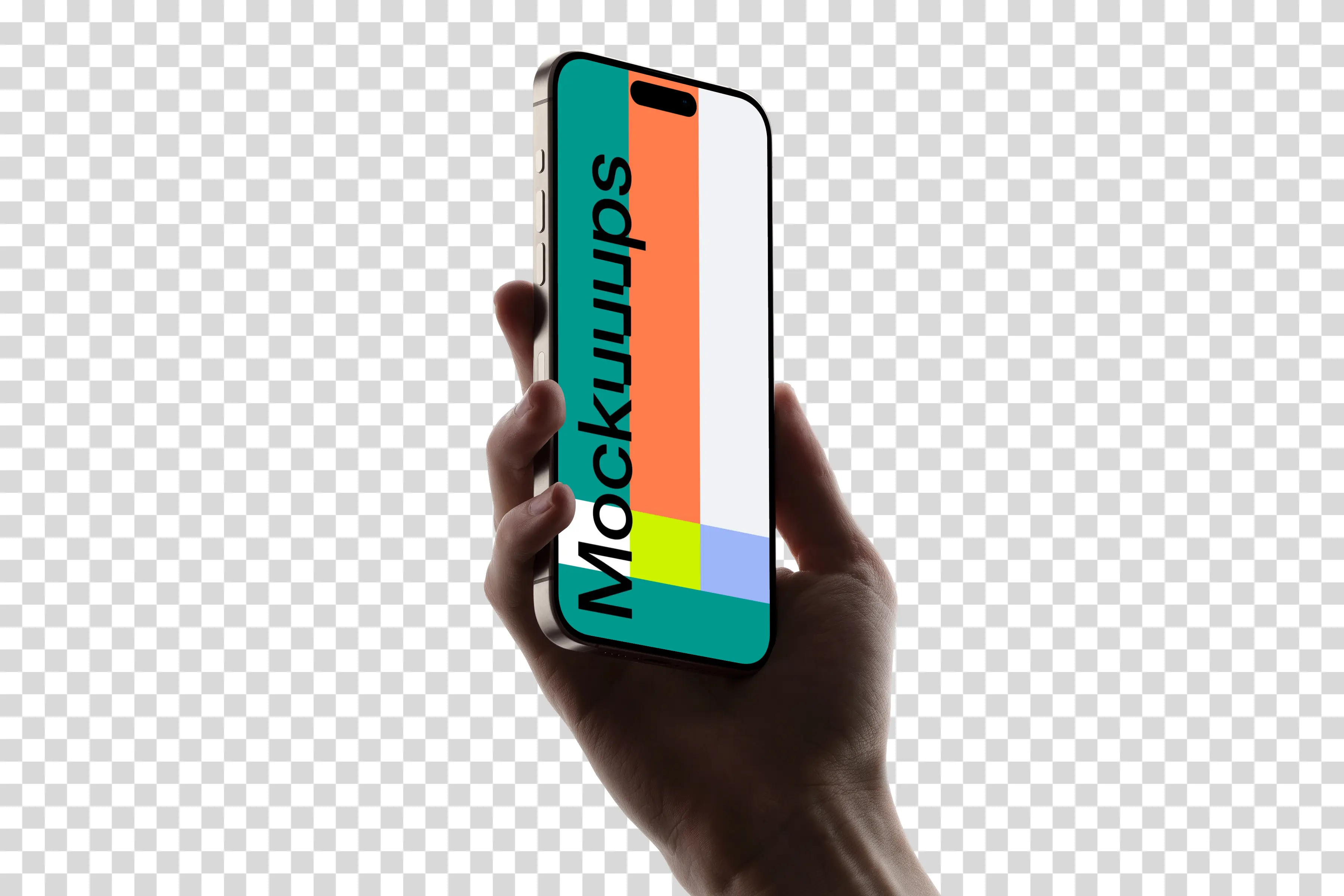 Hand iPhone 15 Pro Mockup