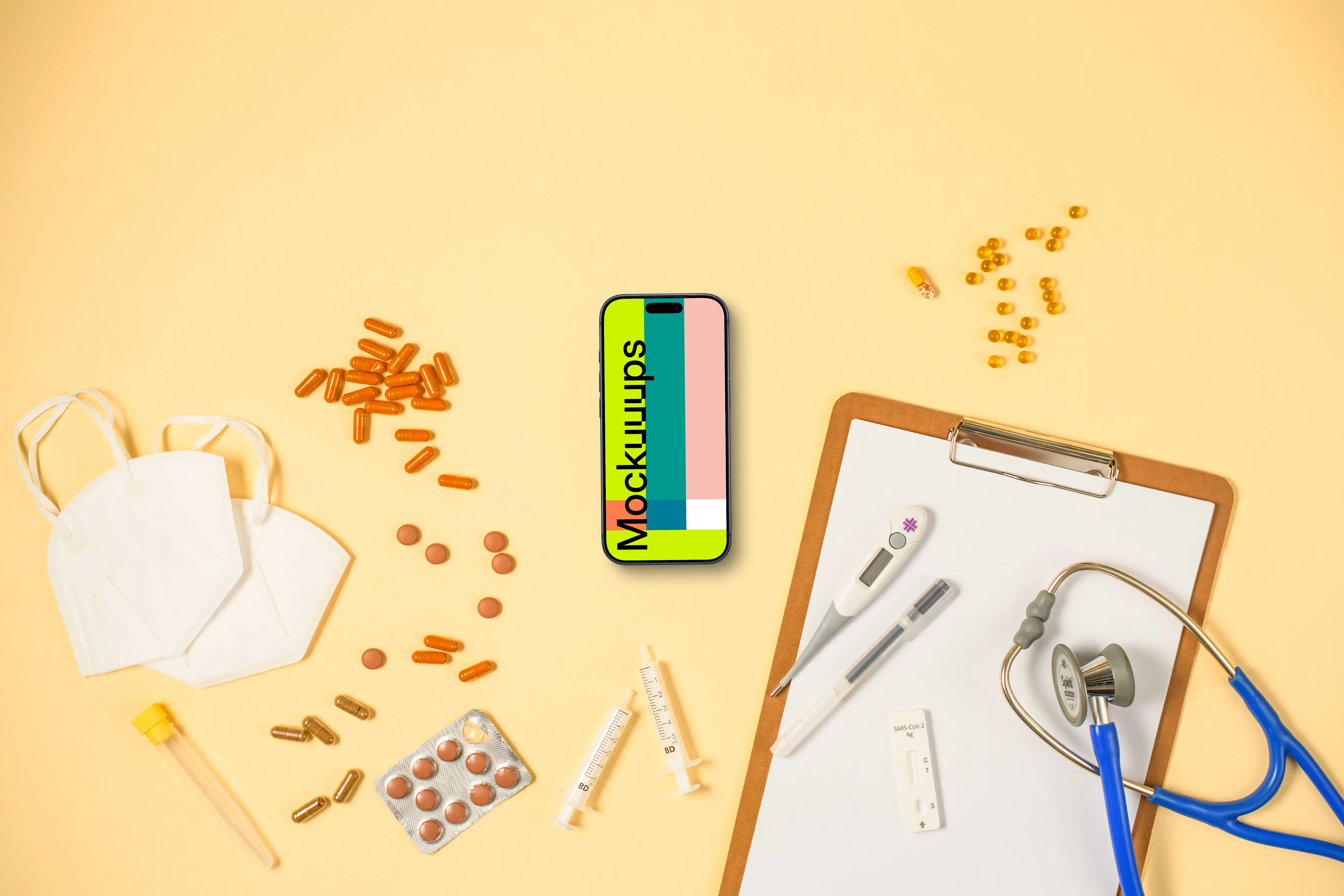 Health care themed iPhone mockup