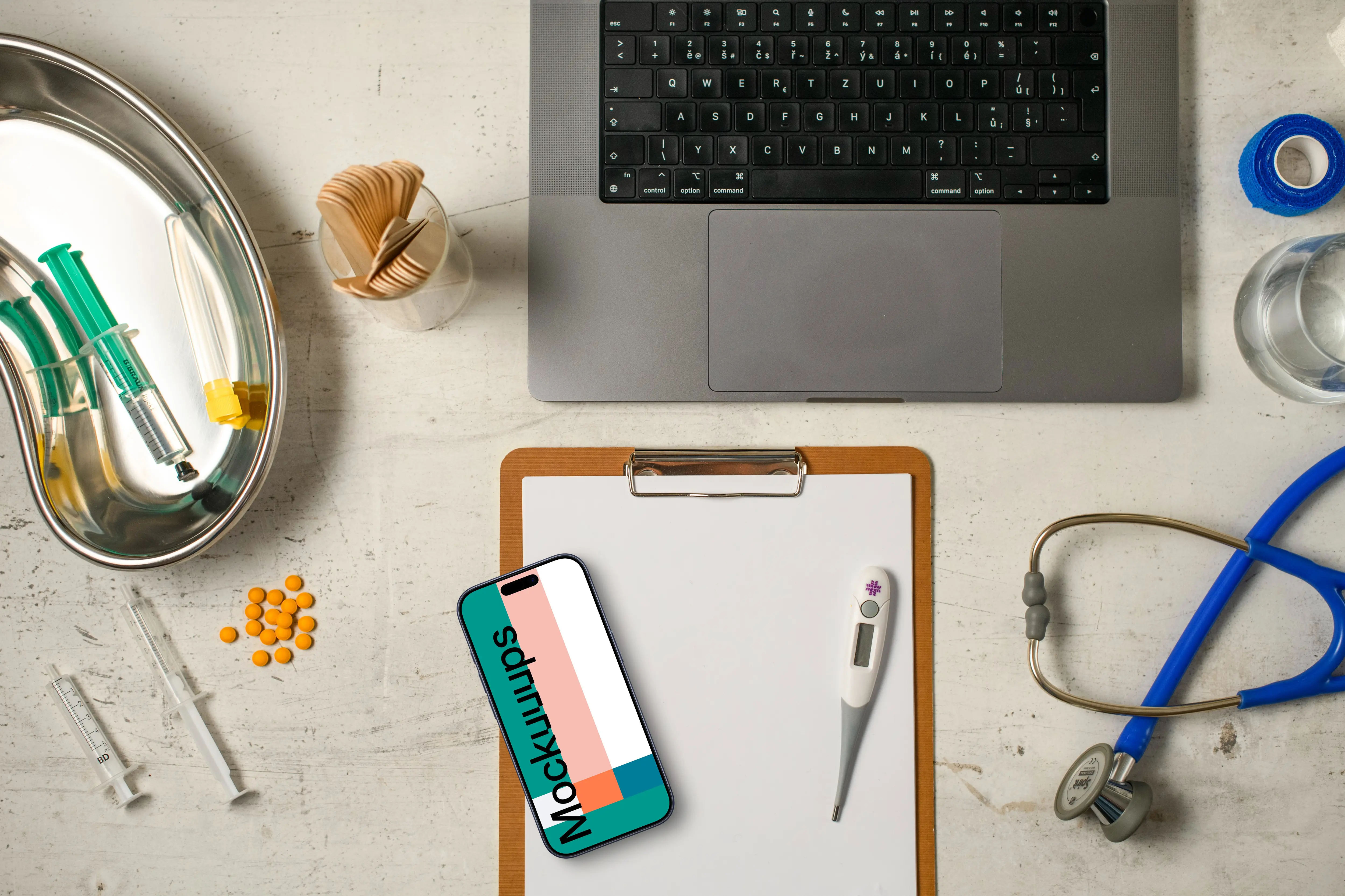 Health care themed iPhone mockup