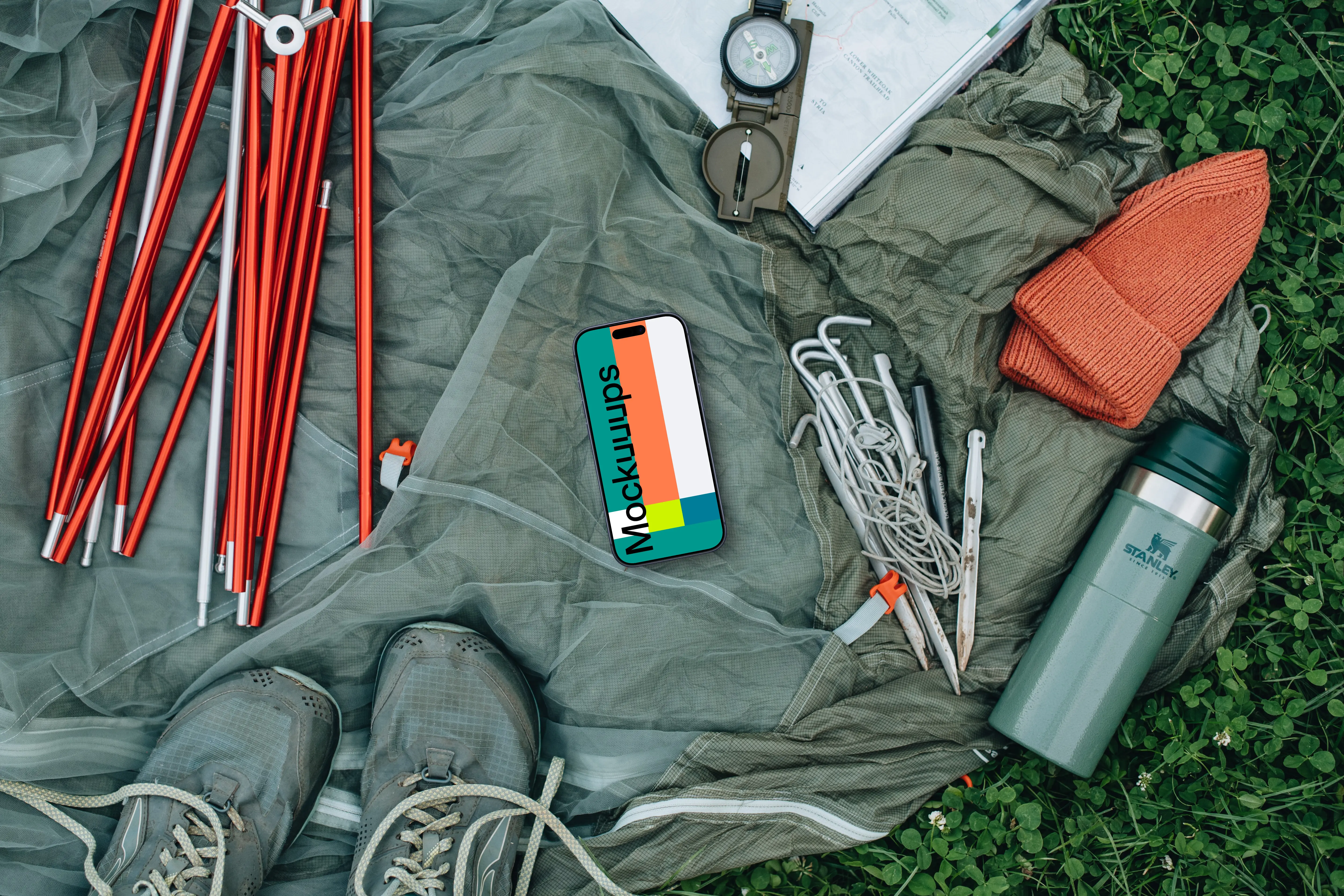 Hike preparation smartphone mockup