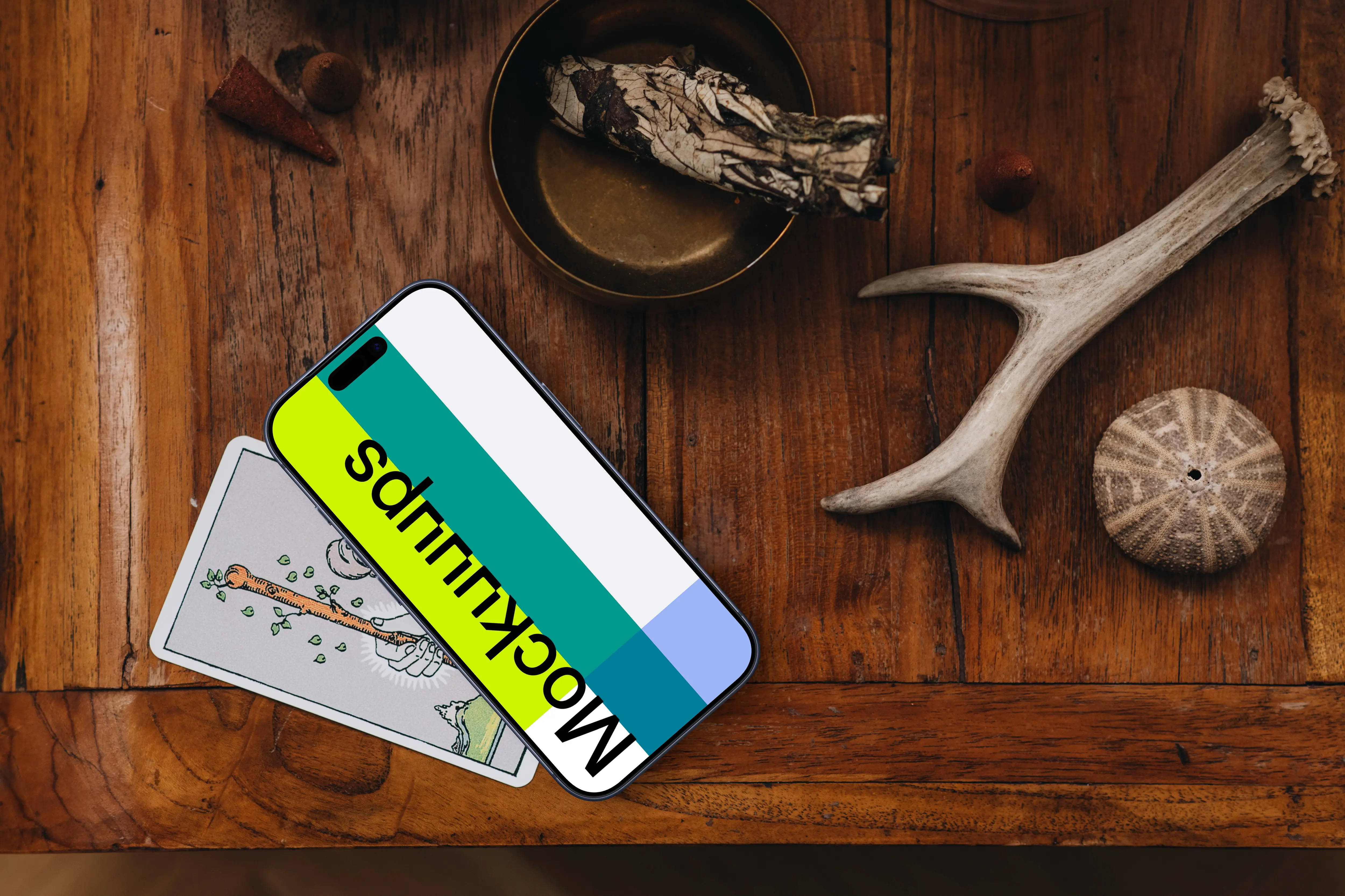 Holistic lifestyle including an iPhone mockup