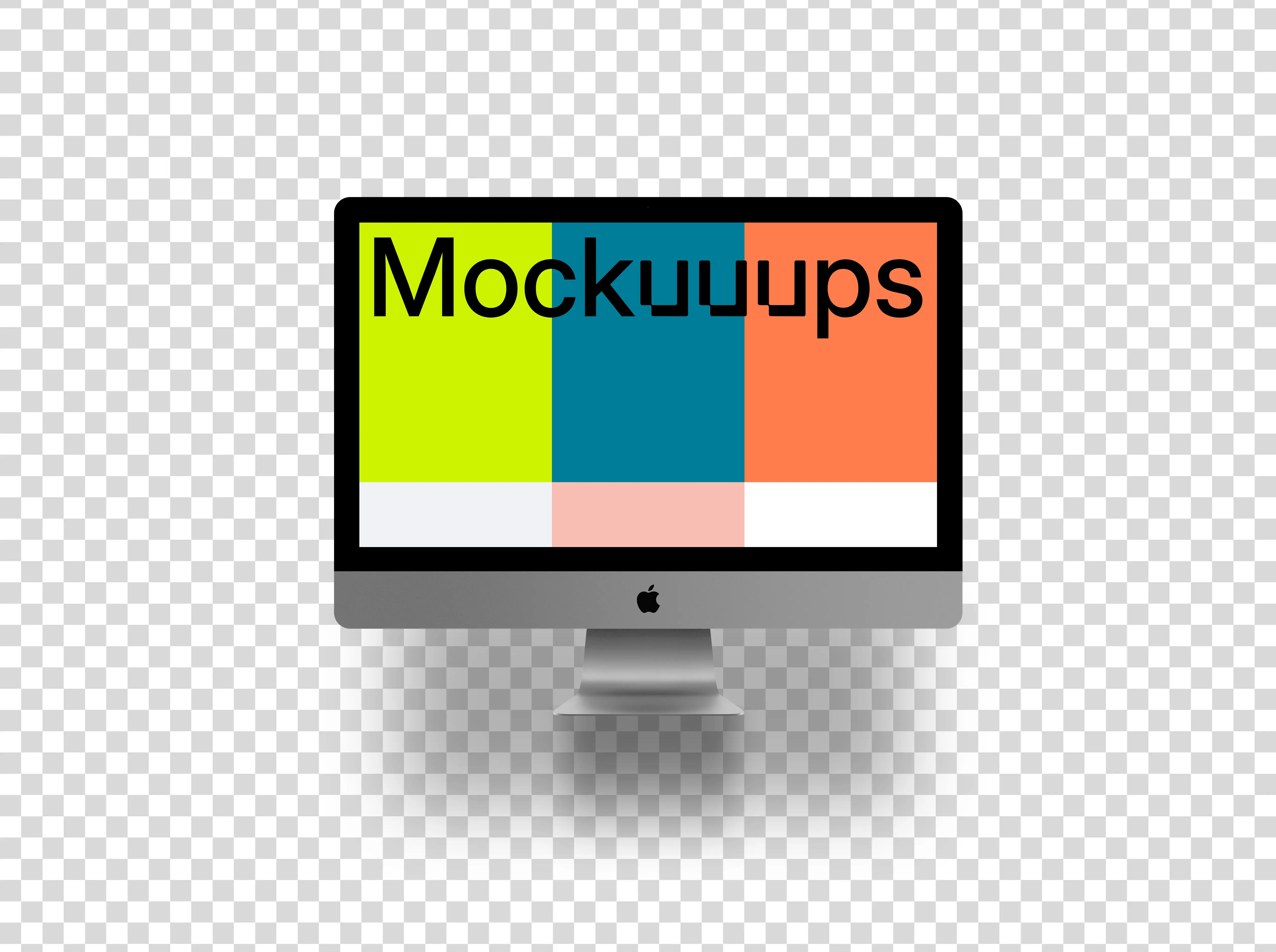 iMac mockup (Floating Shadow)