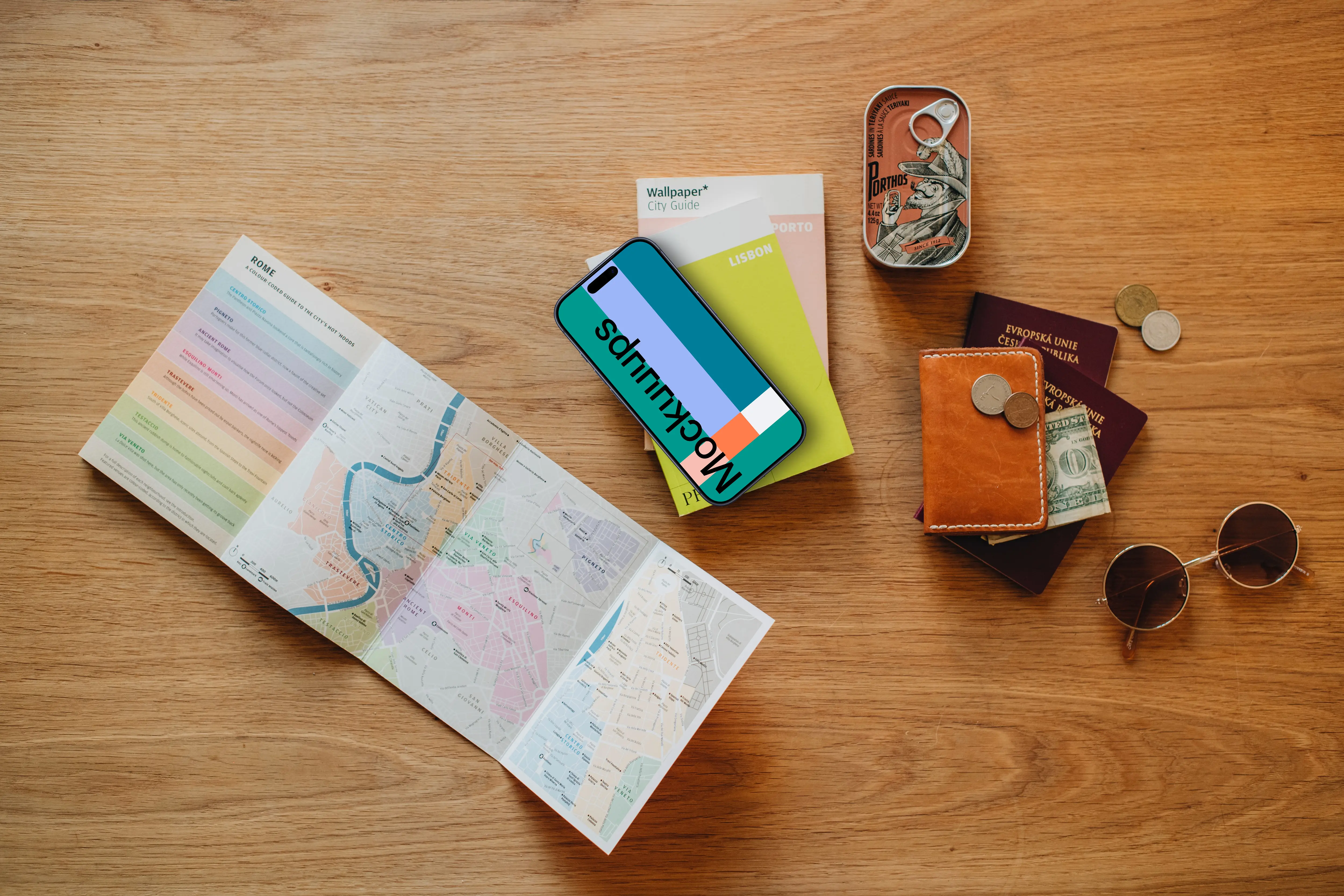 Journey to an unknown city smartphone mockup