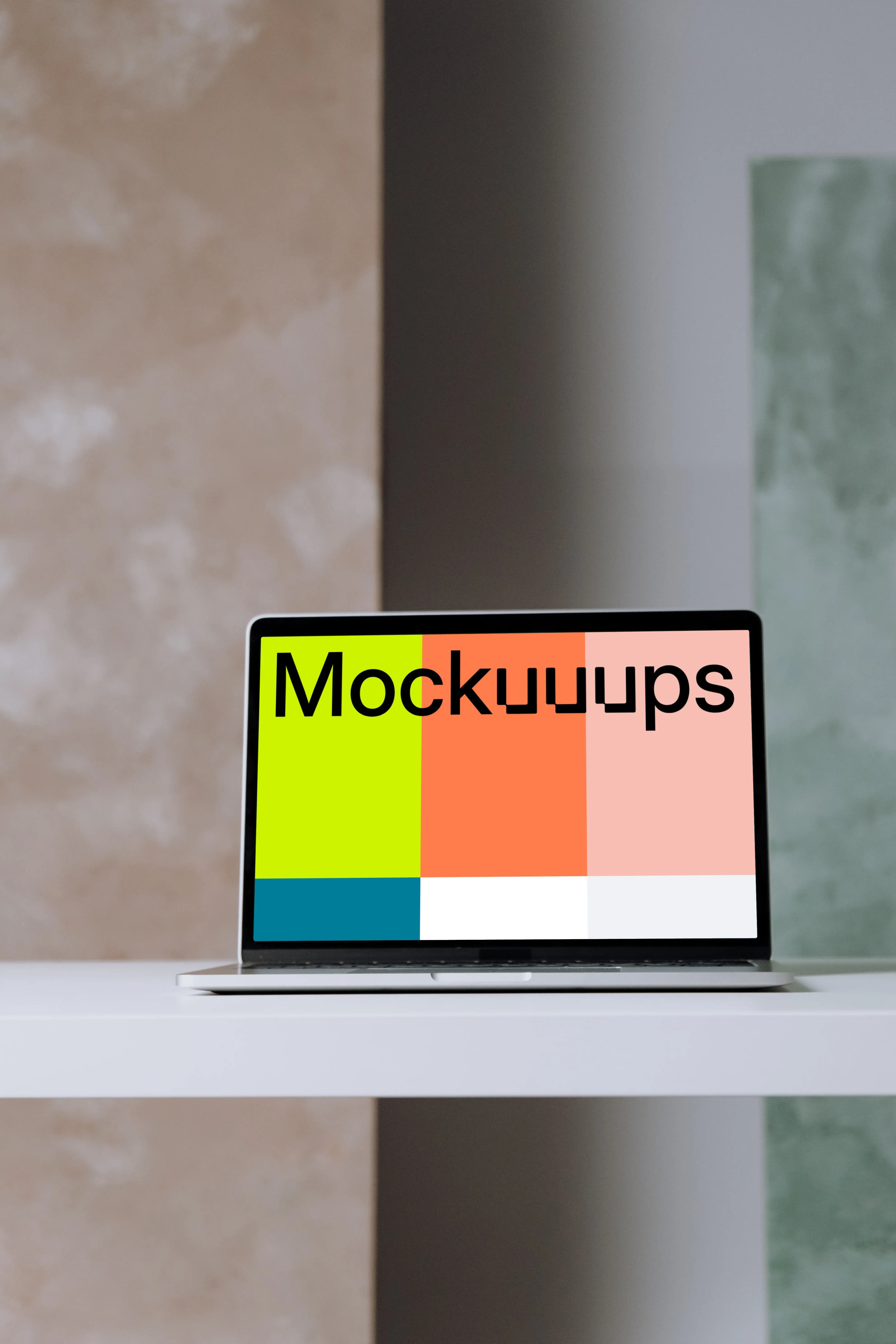 MacBook Pro mockup on a table in plain view