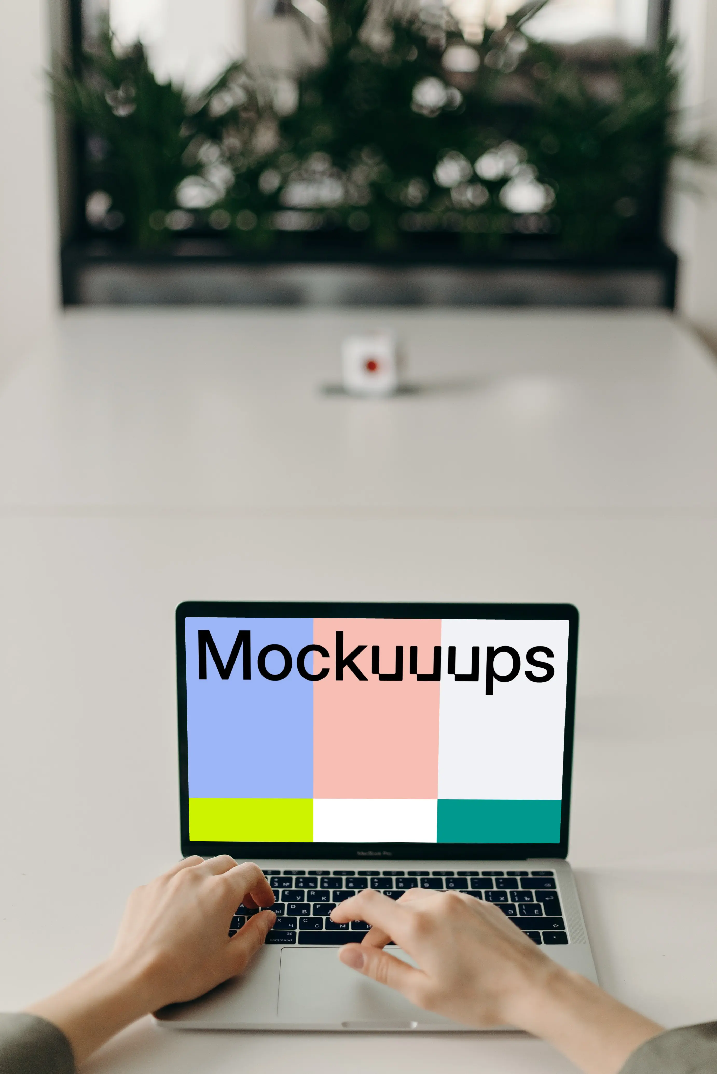 MacBook Pro mockup on a table