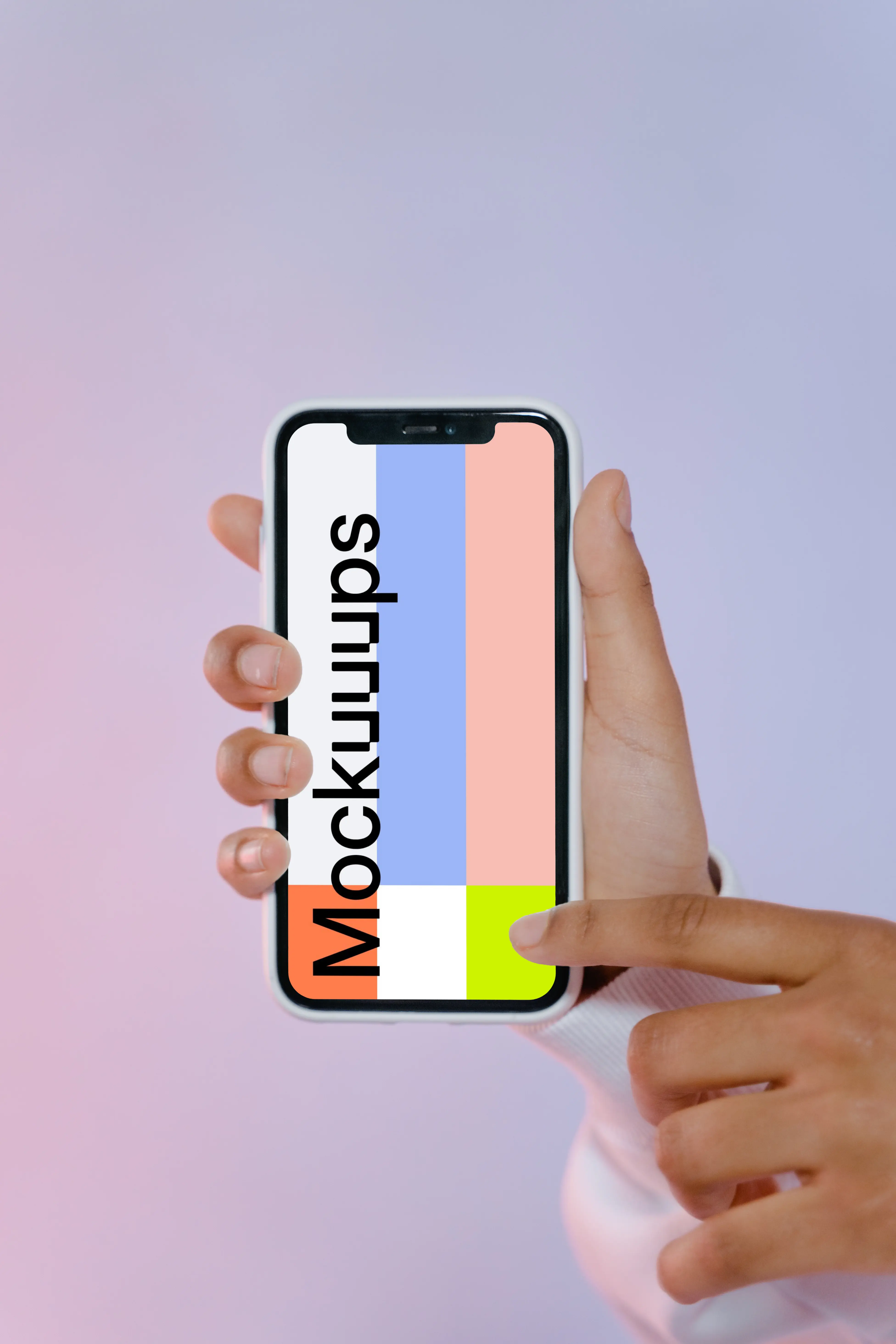 Minimalistic iPhone mockup closeup