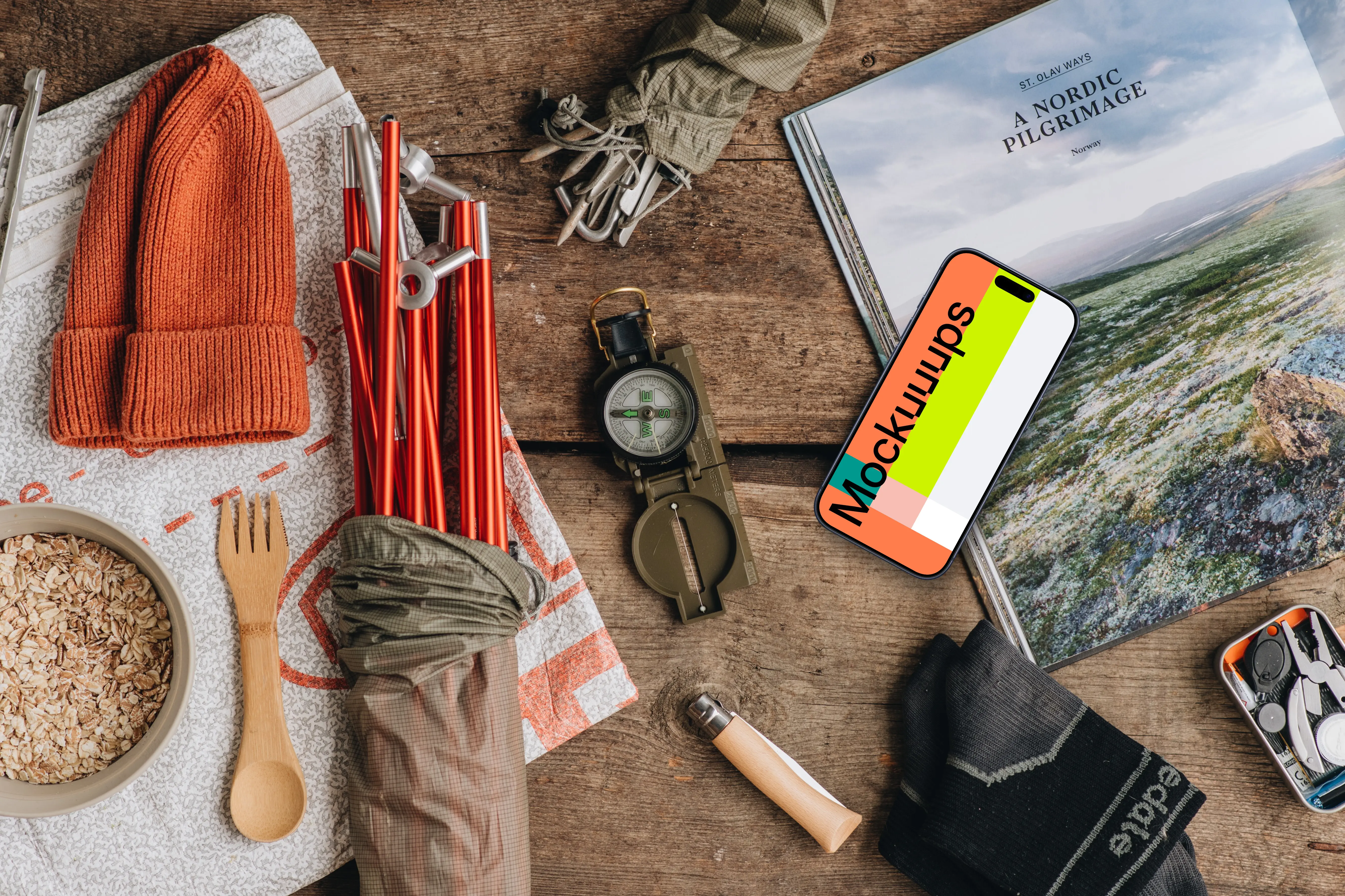 Outdoor adventure smartphone mockup