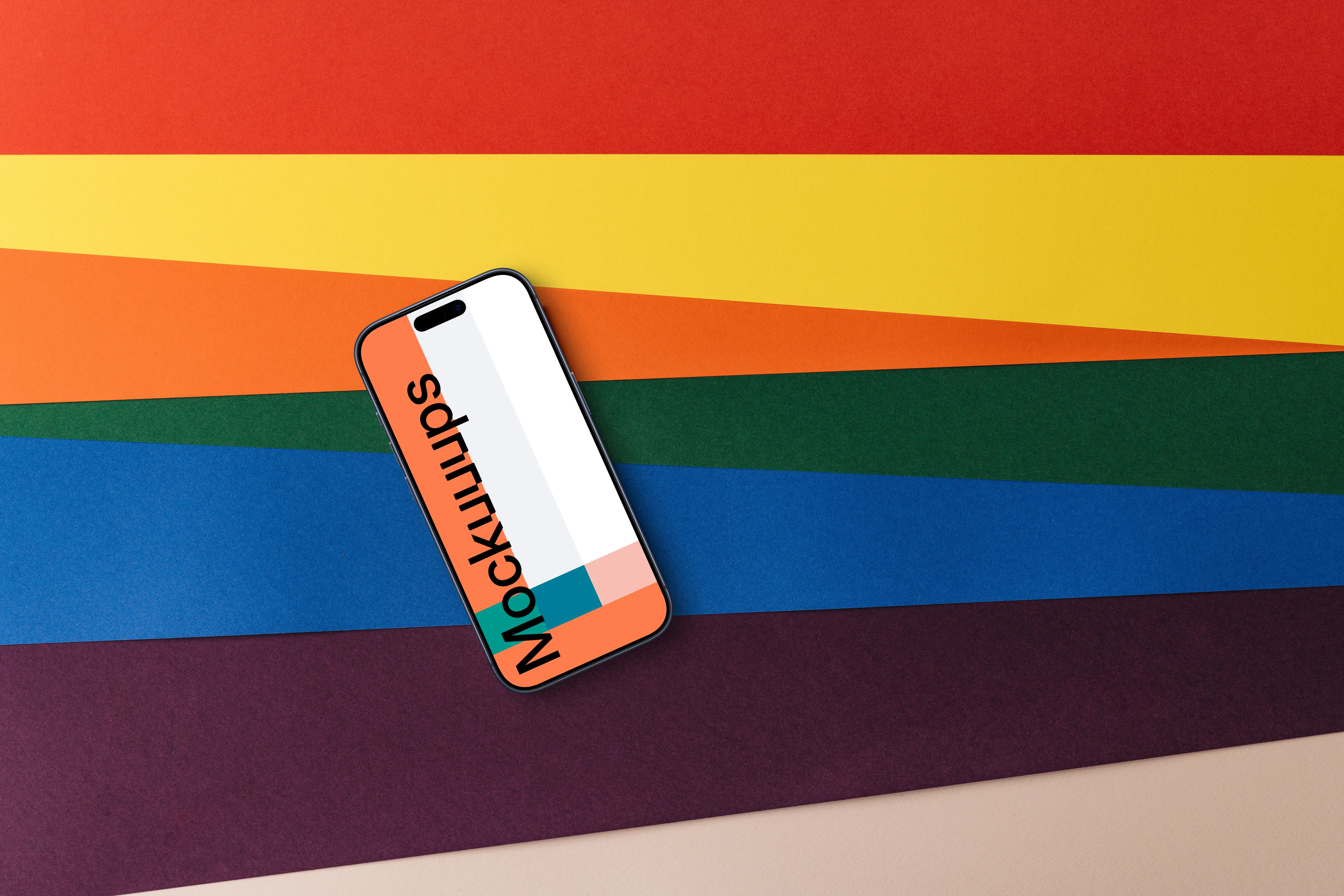 Pride inspired smartphone mockup