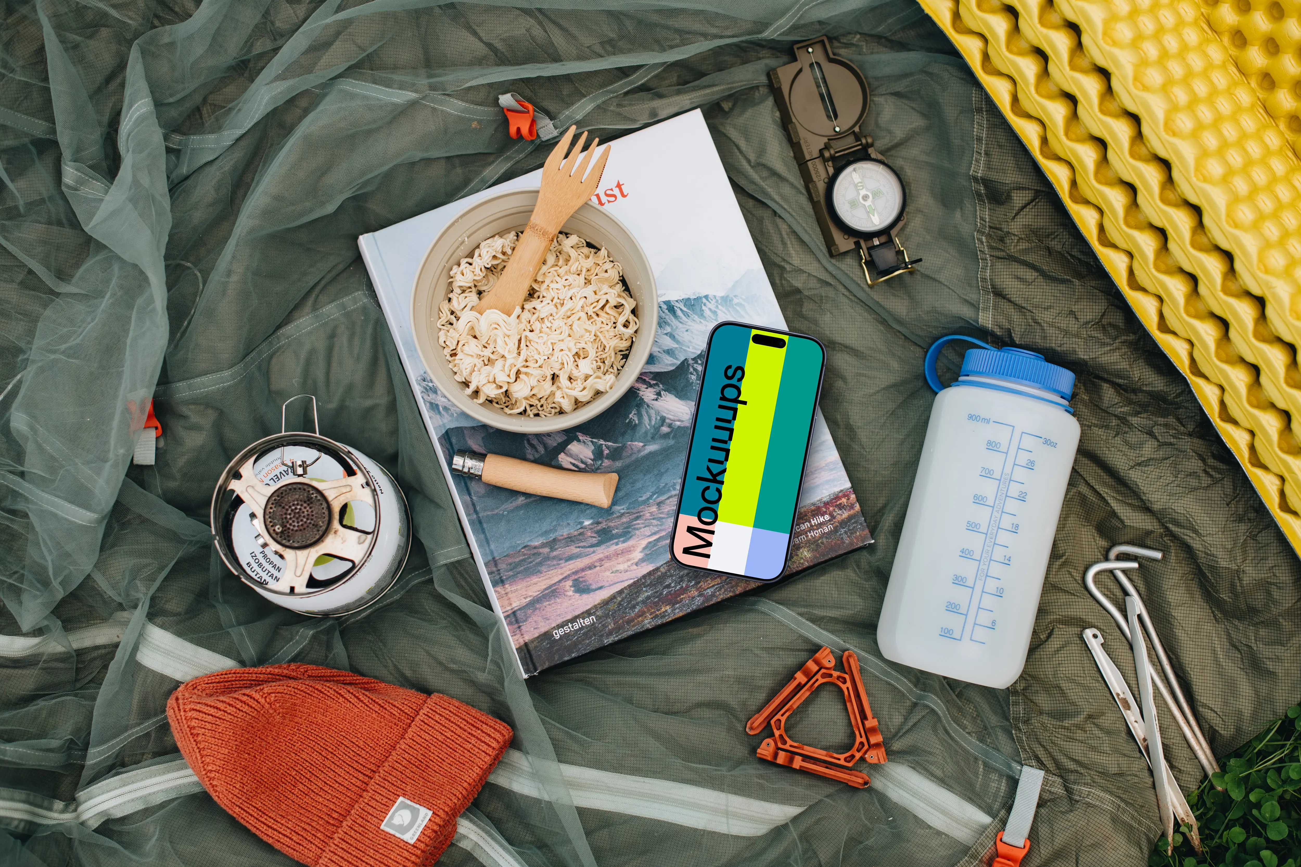 Quick meal before hike smartphone mockup