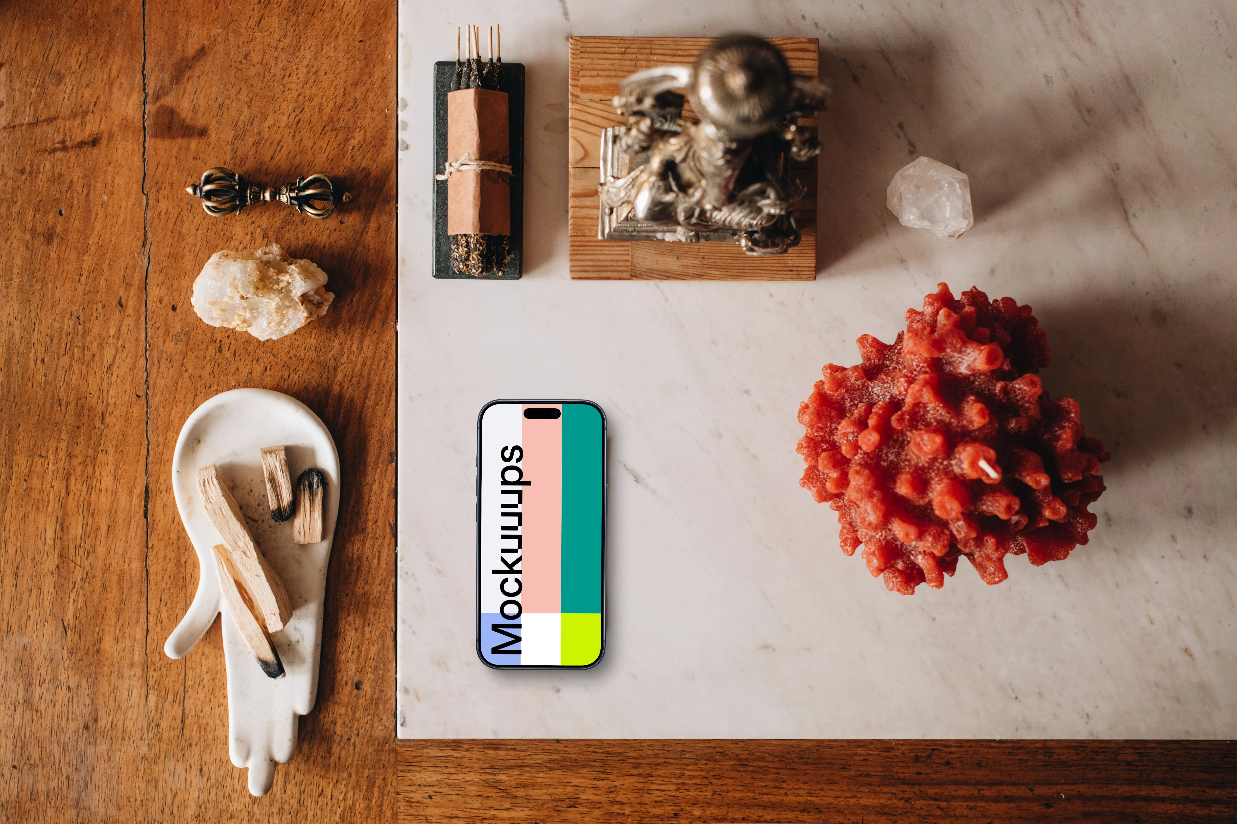 Spiritual themed iPhone mockup