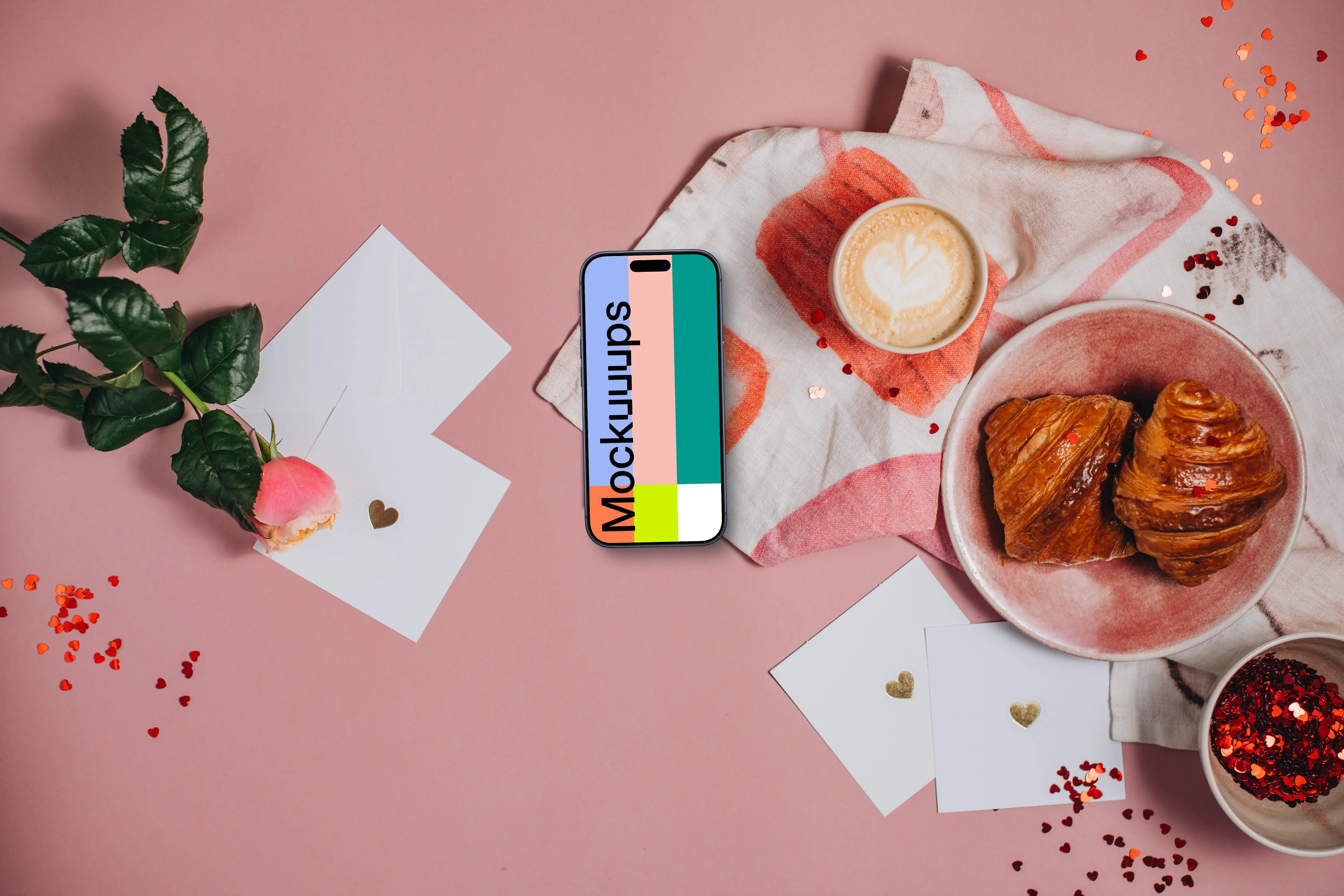 Valentine's Day Love Smartphone Mockup