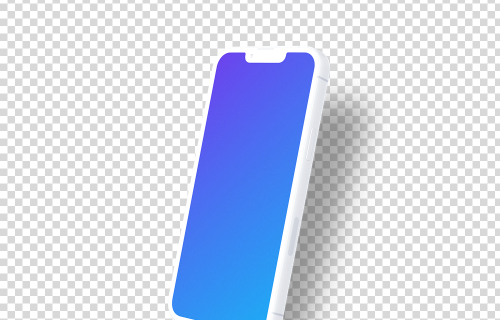 iPhone 13 Pro Clay Mockup (Perspective Right - Floating Shadow)