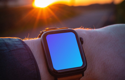 Checking weather on Apple Watch mockup