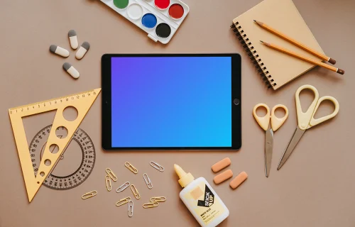 Back to school iPad Mockup