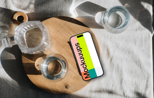 Breakfast with a minimalist touch including an iPhone mockup