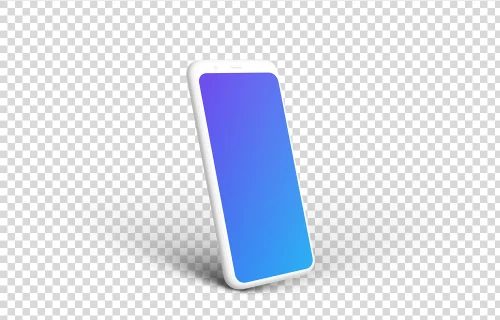 Clay Google Pixel 4 Mockup (Perspective Left)