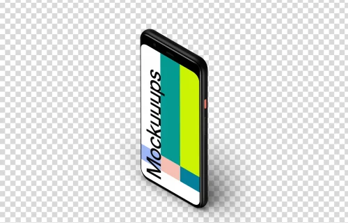 Google Pixel 4 Mockup (Isometric Stand Right)