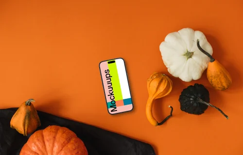 Halloween theme phone mockup