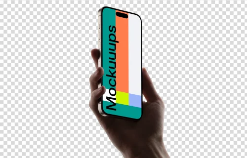 Hand iPhone 15 Pro Mockup