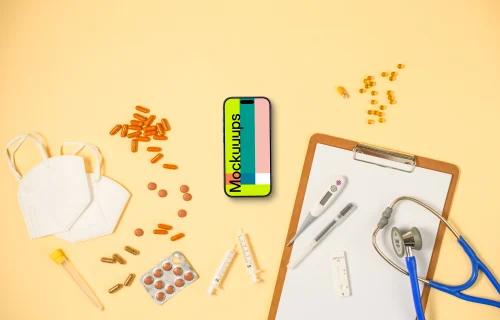 Health care themed iPhone mockup