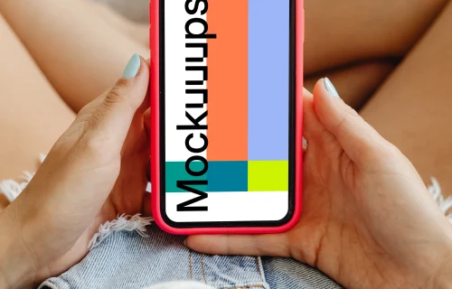 iPhone 12 mockup with a case