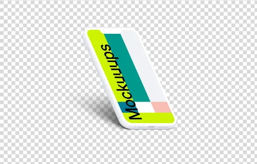 iPhone 13 Pro Clay Mockup (Isometric Left)