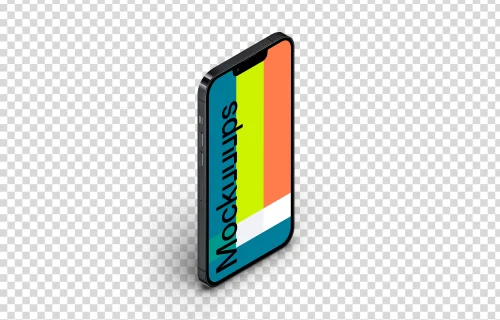 iPhone 13 Pro Mockup (Isometric Stand Left)