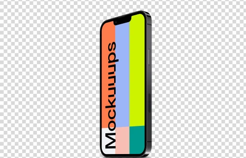 iPhone 13 Pro Mockup (Perspective Stand Right)