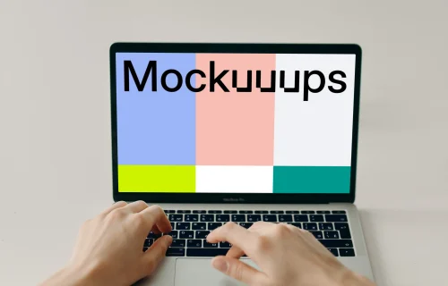 MacBook Pro mockup on a table