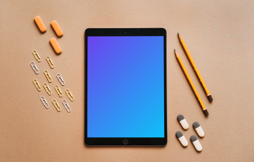 Mockup of education styled tablet 
