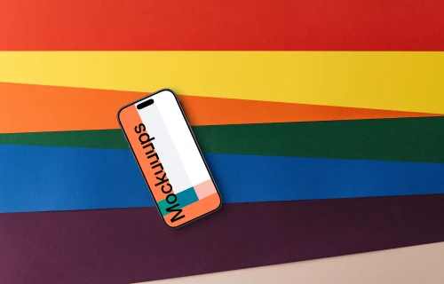 Pride inspired smartphone mockup