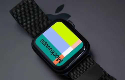 Apple Watch mockup and Macbook Pro