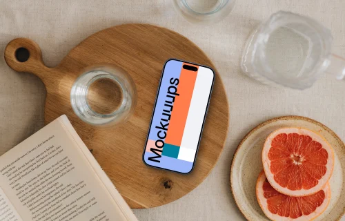 Simple breakfast plating with an iPhone mockup