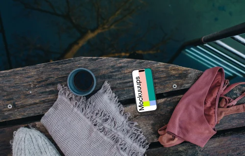 Swimming styled iPhone mockup