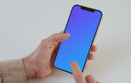 User scrolling on an iPhone mockup