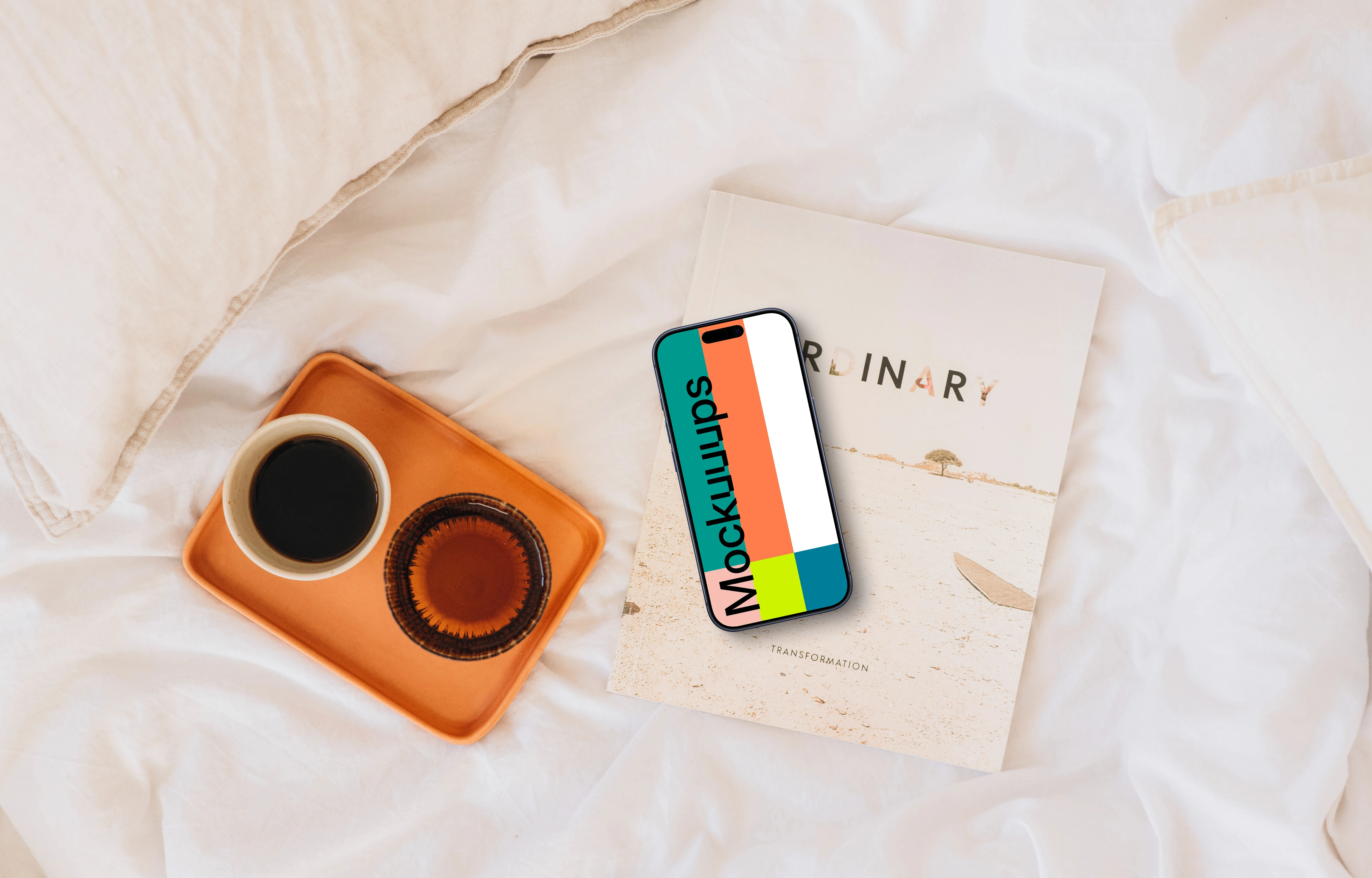 Breakfast themed iPhone mockup