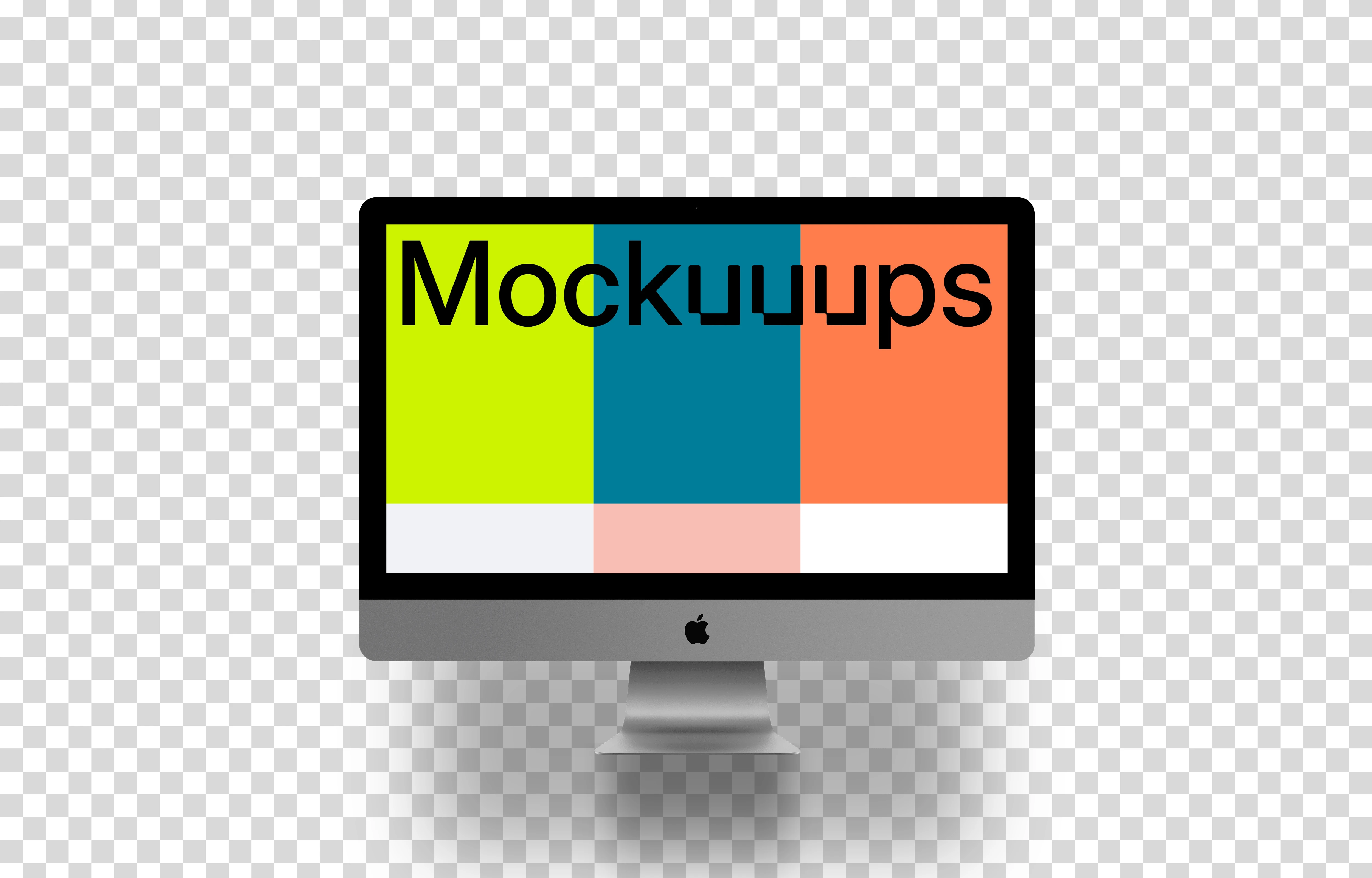 iMac mockup (Floating Shadow)