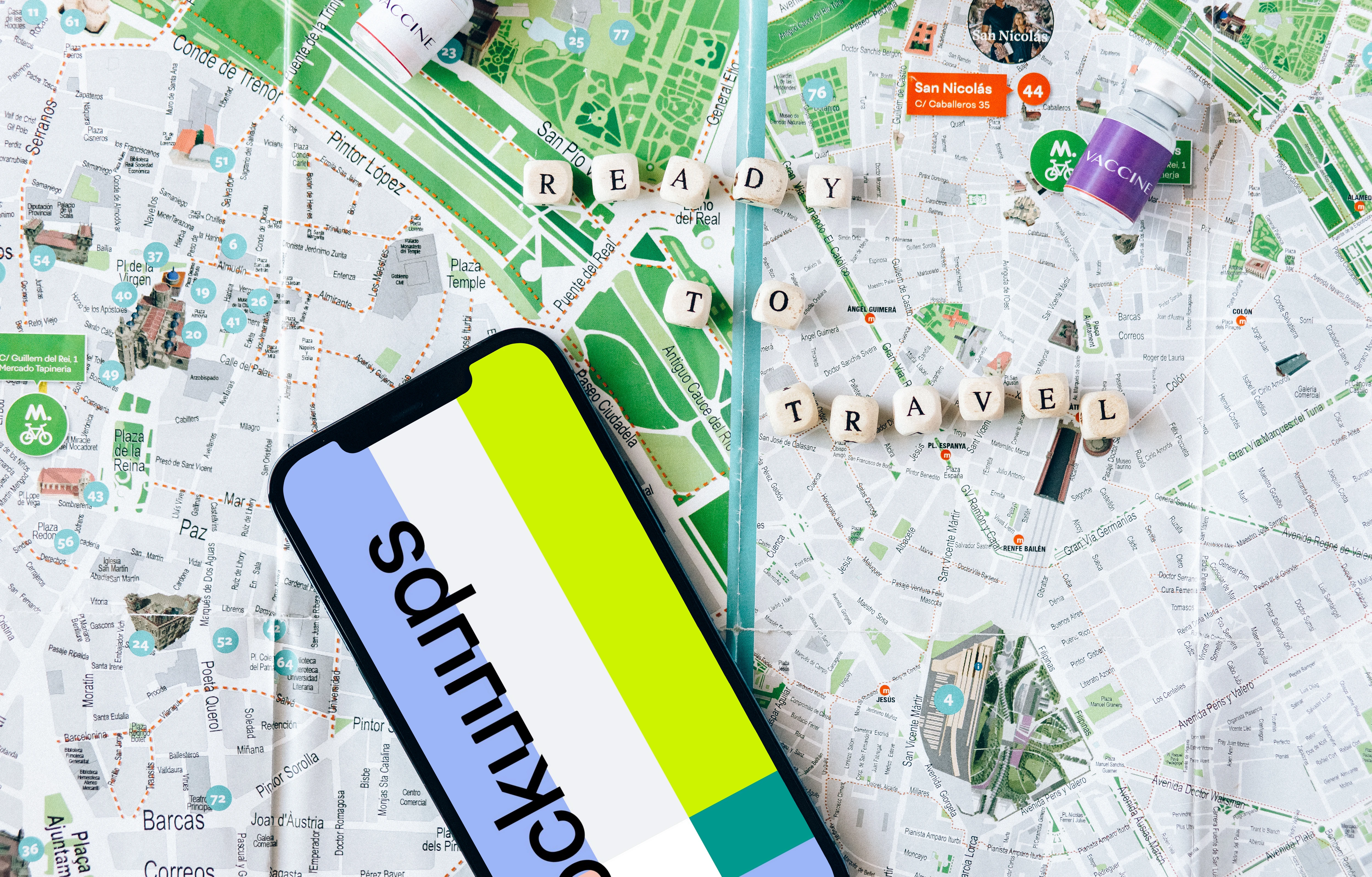 iPhone 12 Pro mockup on a map