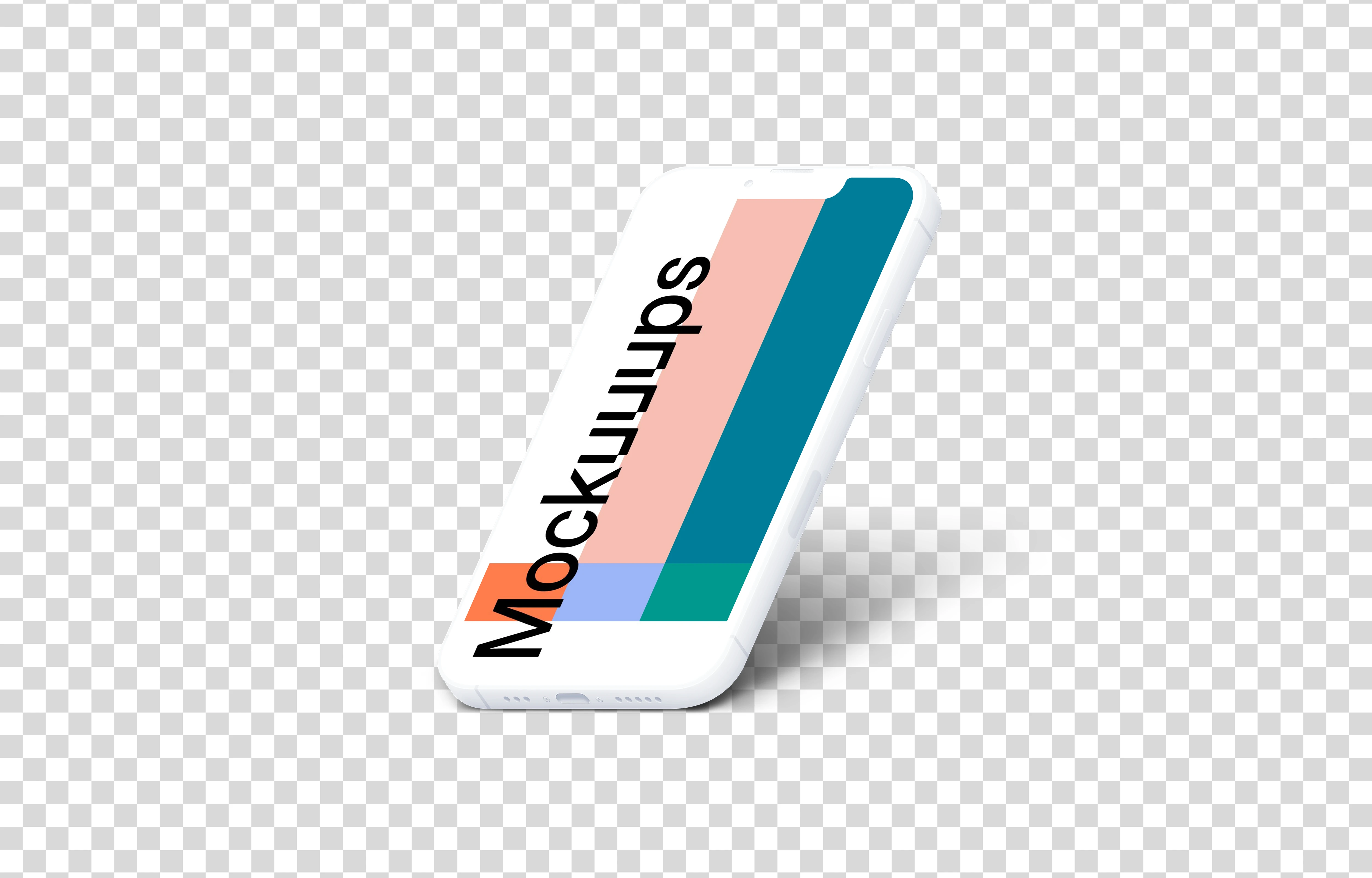 iPhone 13 Pro Clay Mockup (Isometric Right)