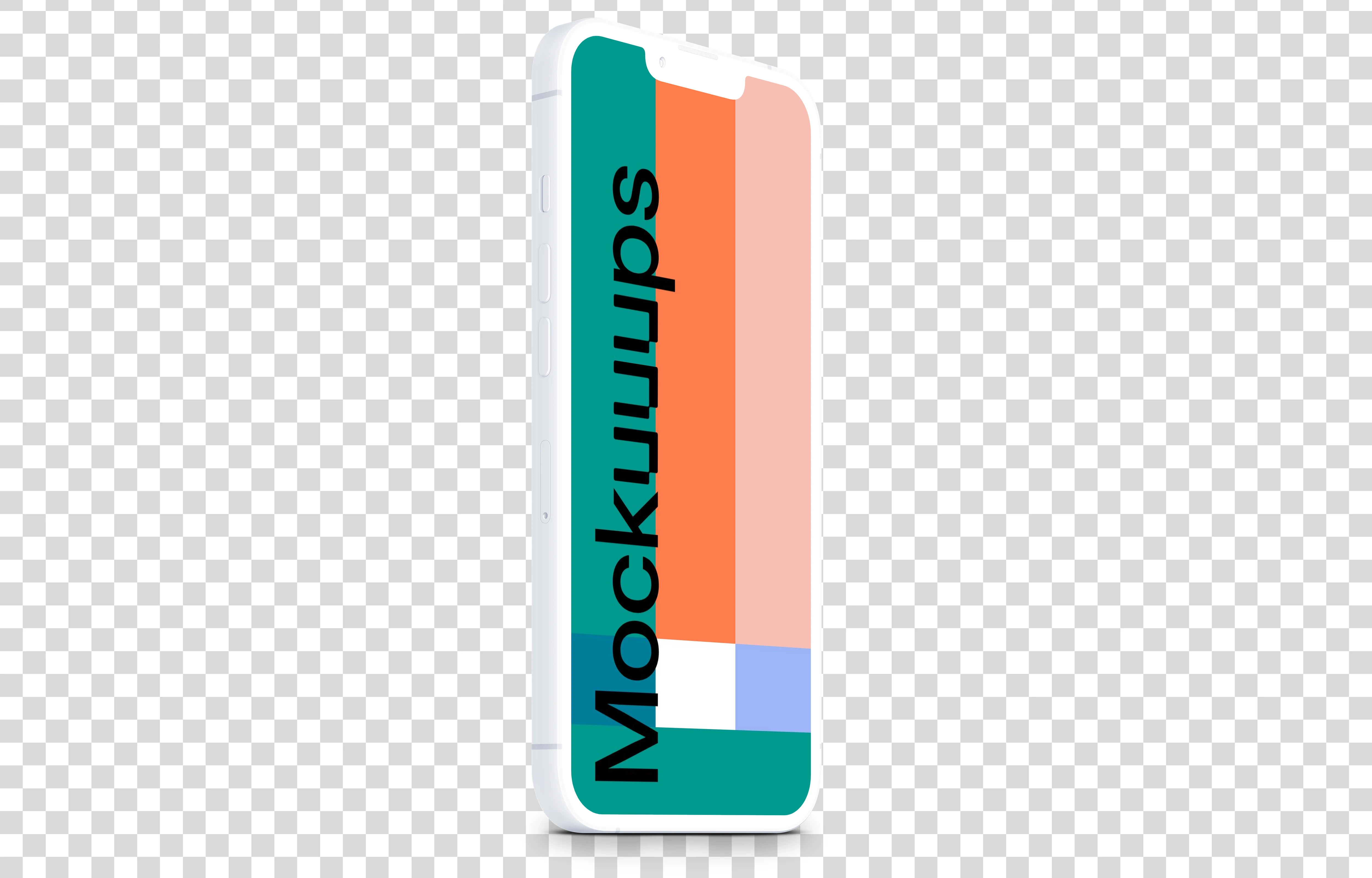 iPhone 13 Pro Clay Mockup (Perspective Stand Left)